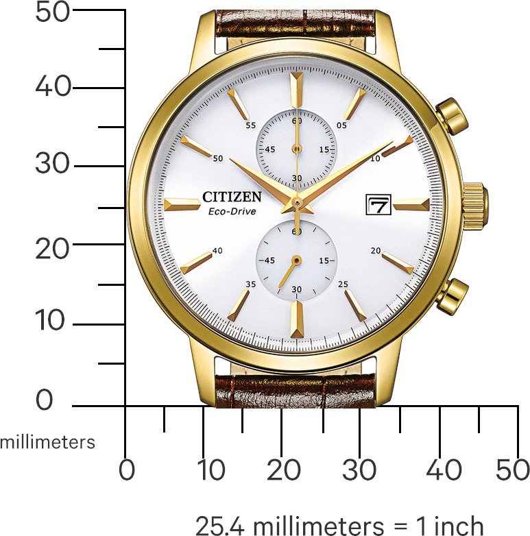 Citizen Chronograph, Armbanduhr, Herrenuhr, Solar, Stoppfunktion, Lederarmband