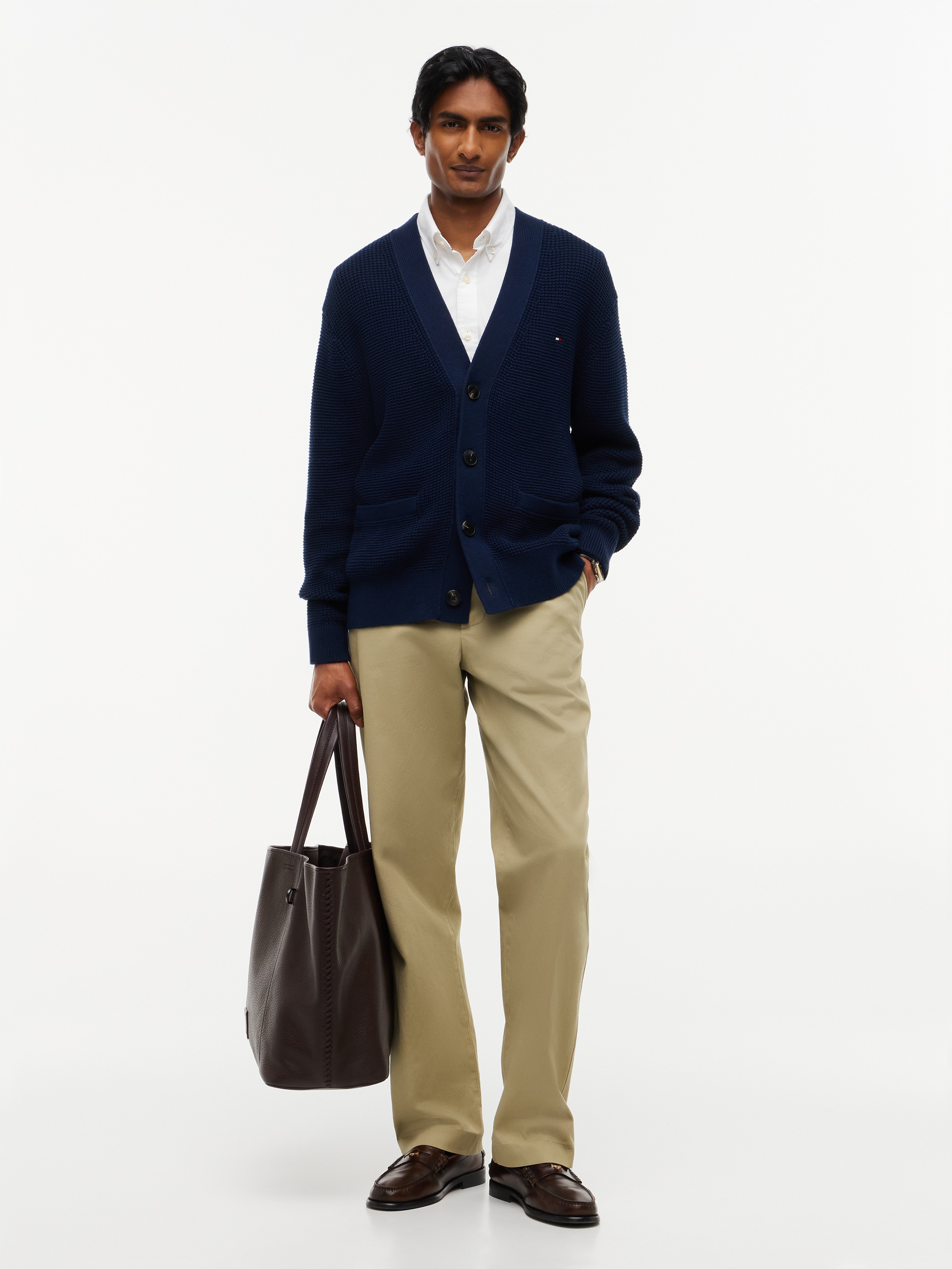 Tommy Hilfiger Cardigan »WAFFLE STRUCTURE« mit modischer Struktur und aufgesetzte Taschen