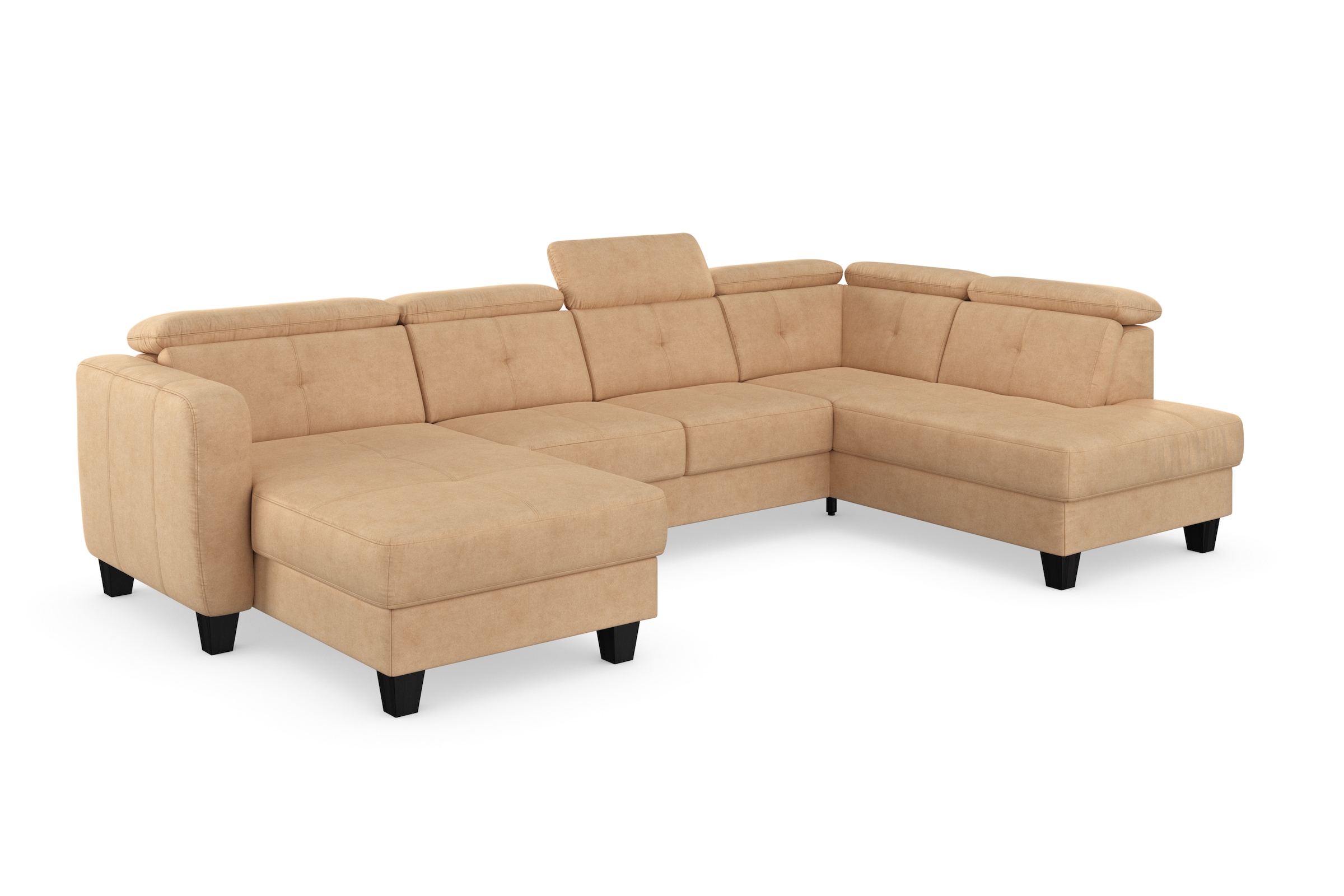 sit&more Wohnlandschaft »Belluci U-Form« Kopfteilverstellung und Federkern, wahlweise mit Bettfunktion