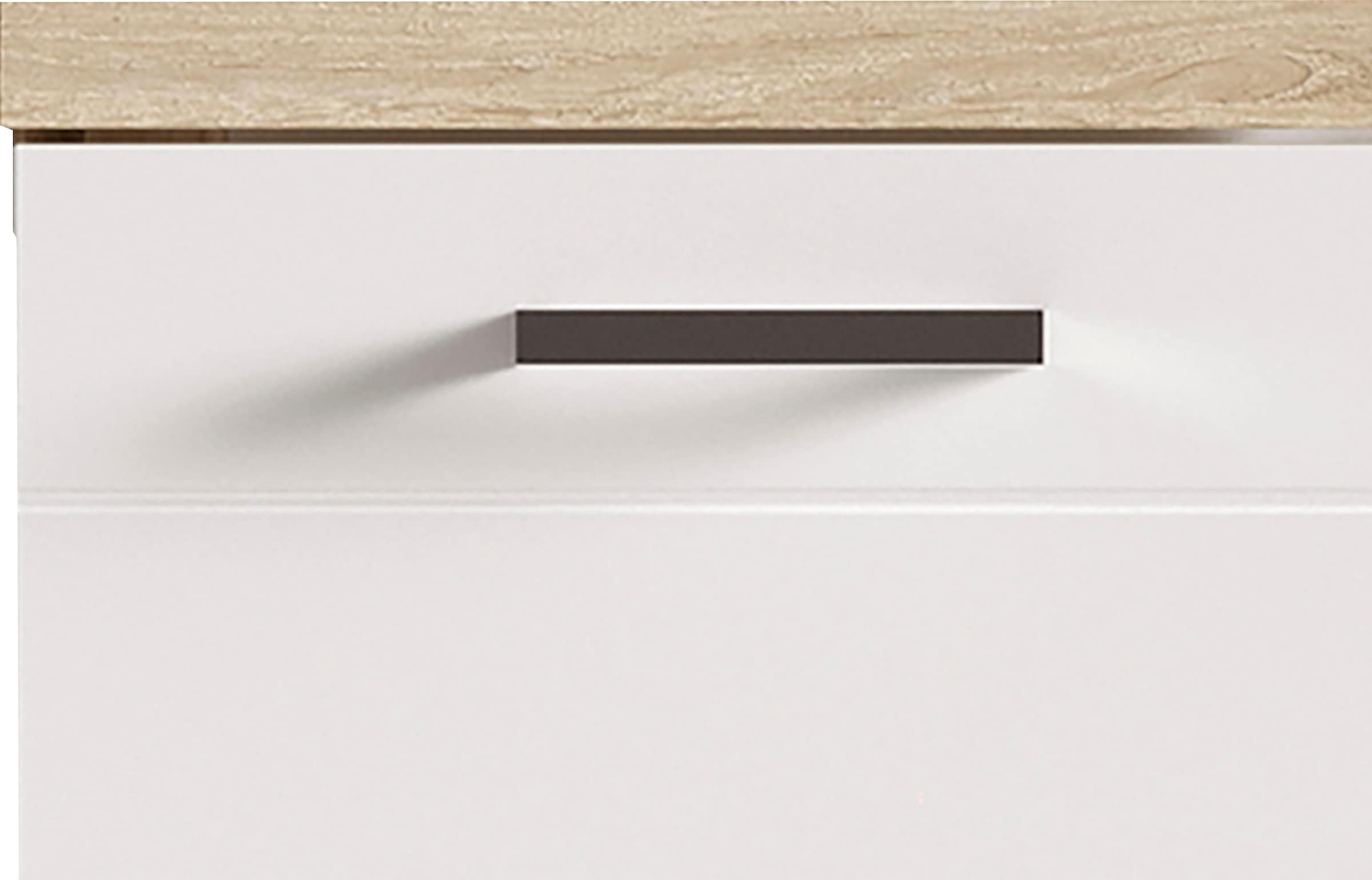 byLIVING Waschbeckenunterschrank »Nebraska«, Breite 60 cm, mit Hochglanzlackierung und verchromten Metallgriffen