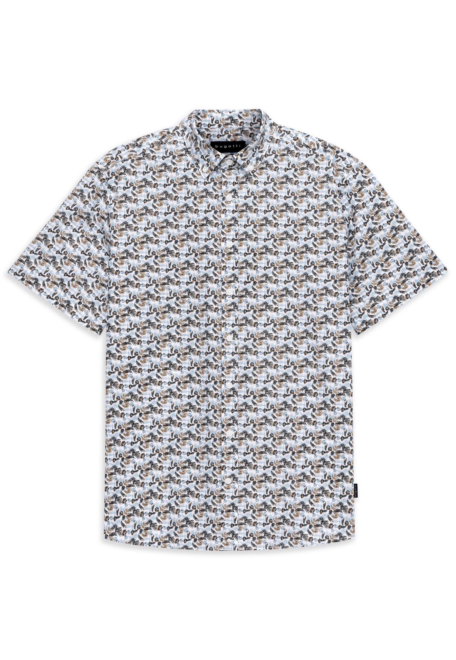 bugatti Kurzarmhemd Modern Fit mit einem Print