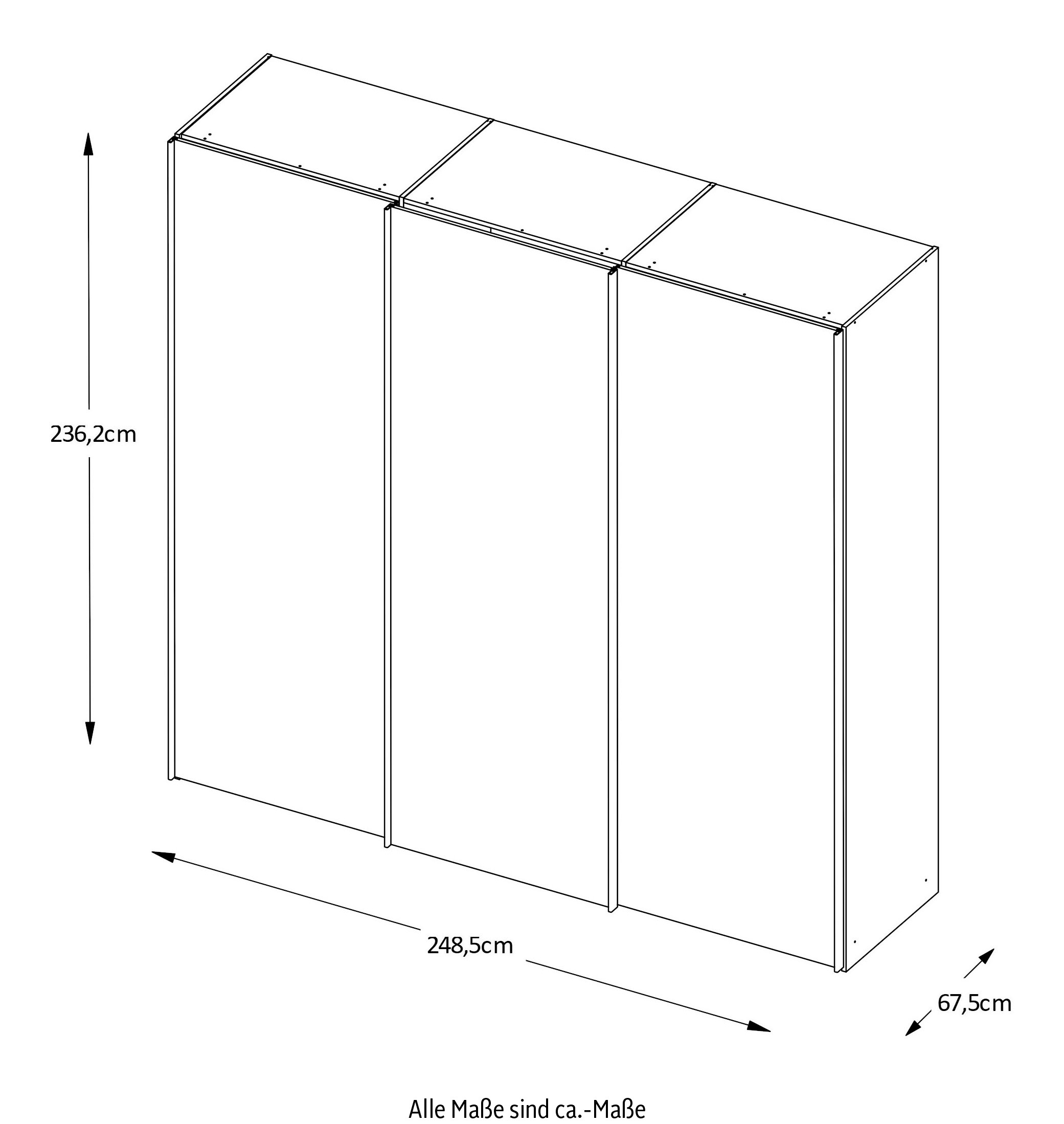 STAUD Schwebetürenschrank »Sinfonie Plus, edles Design in hochwertiger Qualität, Made in Germany« Mit vier verschiedenen Ausstattungsvarianten