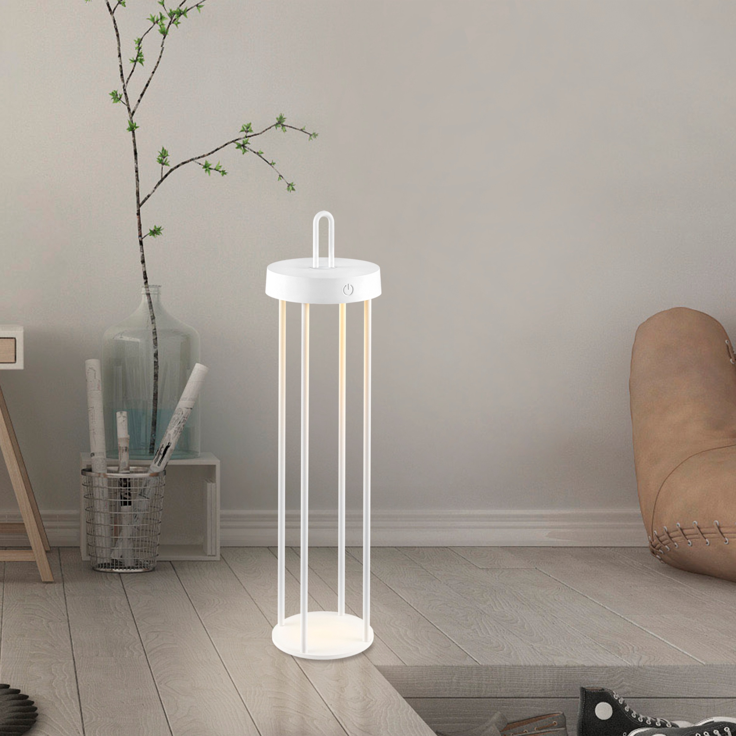 JUST LIGHT Stehlampe »ANSELM«, 1 flammig, Leuchtmittel LED-Modul | LED fest integriert, Akkuleuchte