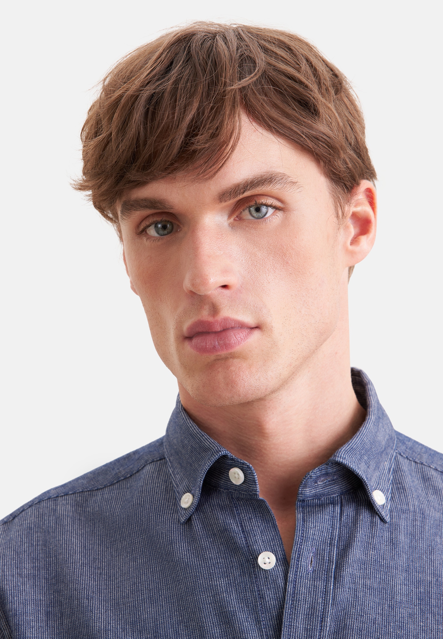 seidensticker Regular 1/1 Button-Down-Kragen Gestreift