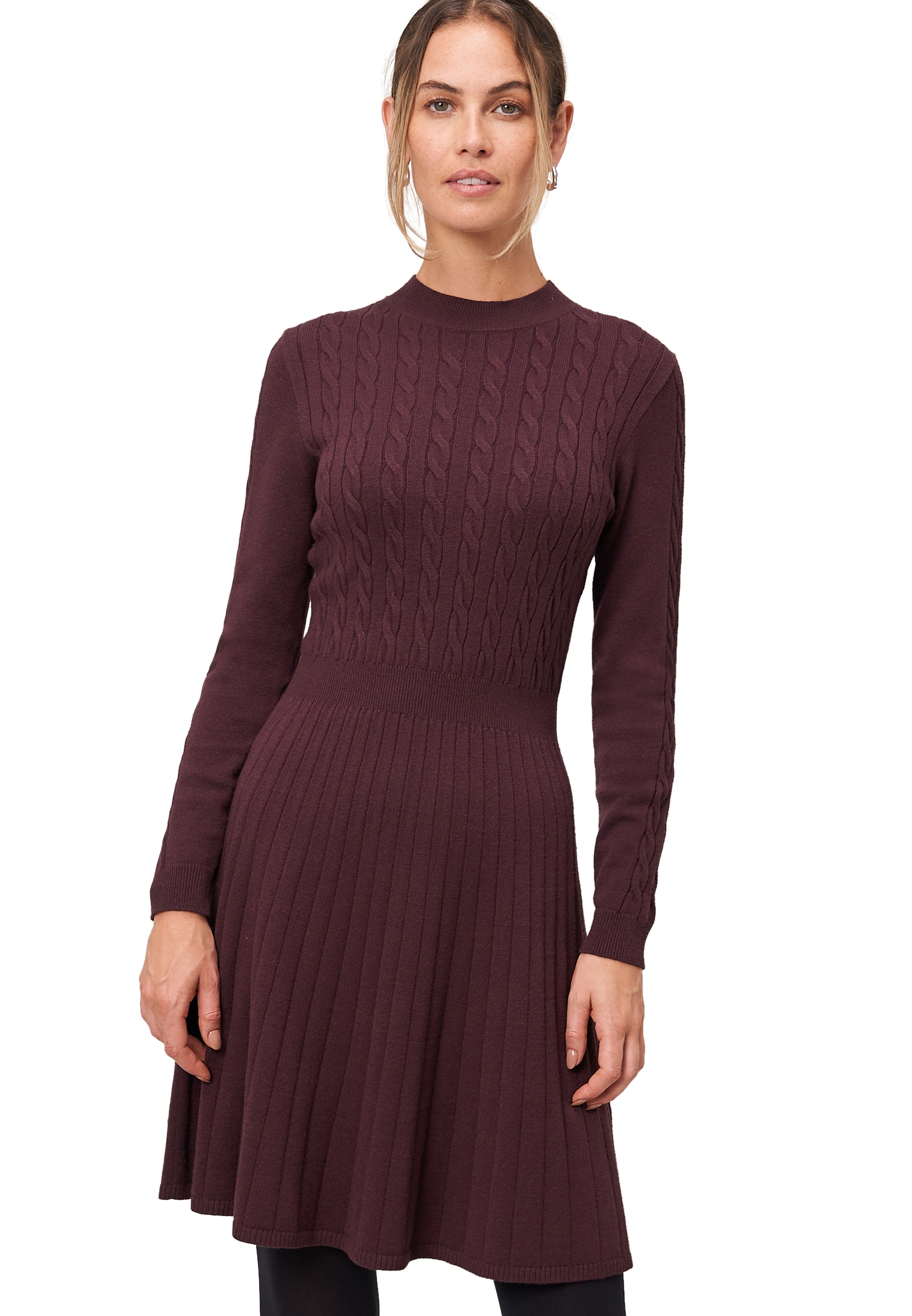 Zero Strickkleid »Strickkleid mit Zopfmuster«