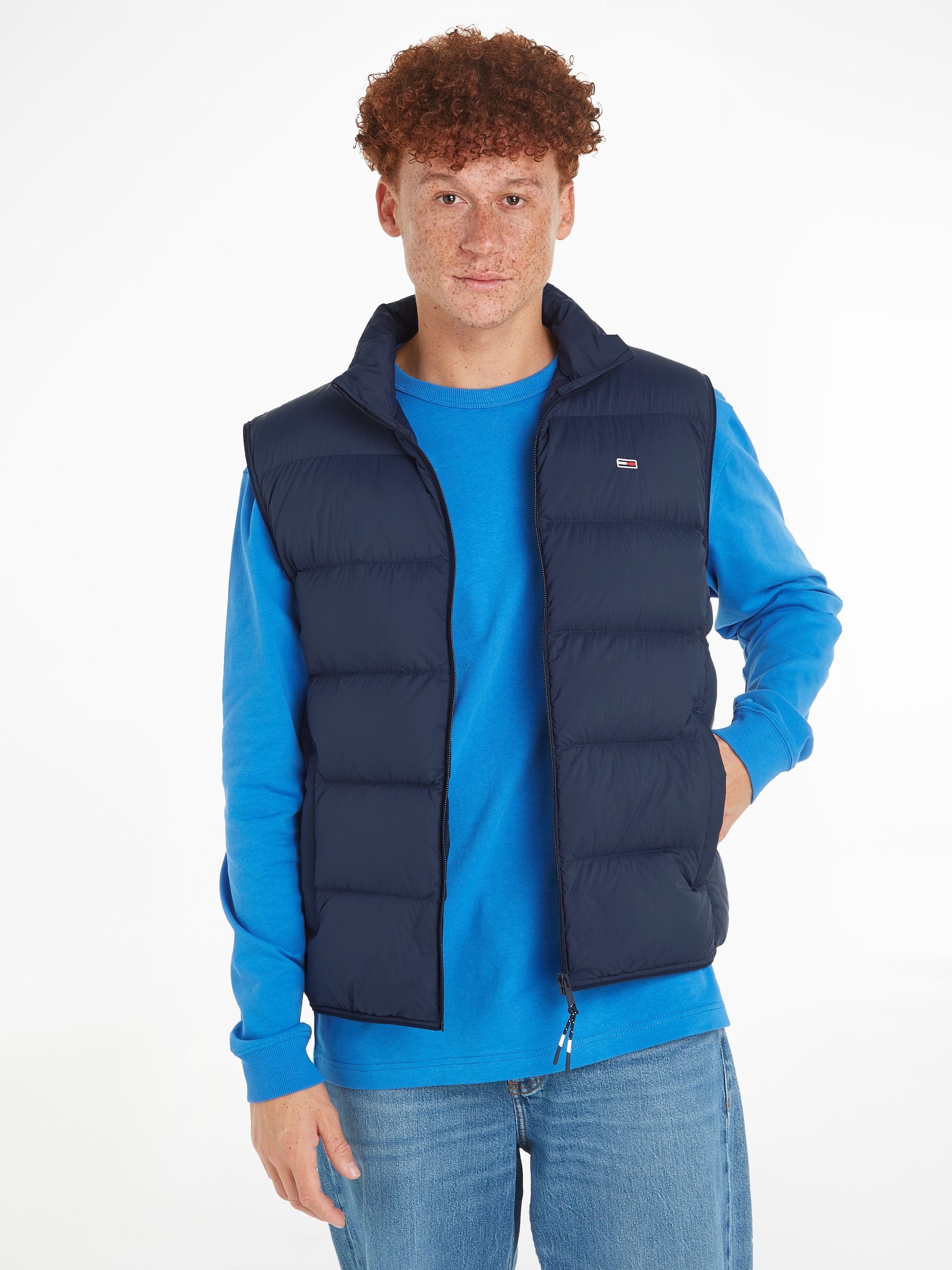 Tommy Jeans Daunenweste »TJM LIGHT DOWN VEST«, mit Stehkragen