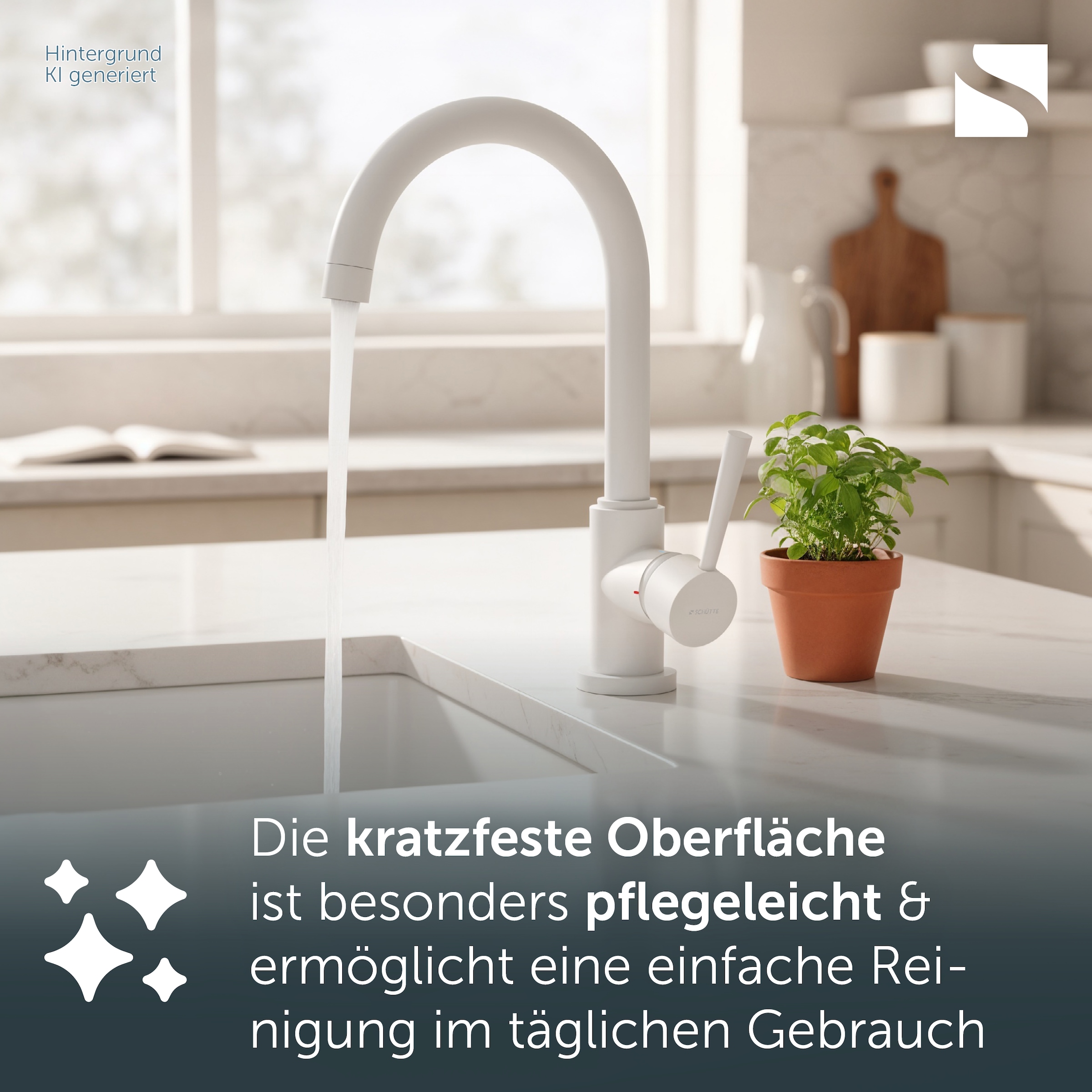 Schütte Spültischarmatur »CORNWALL« Küchenarmatur, rund, Cold-Start, 360° schwenkbar, Marken-Mischdüse