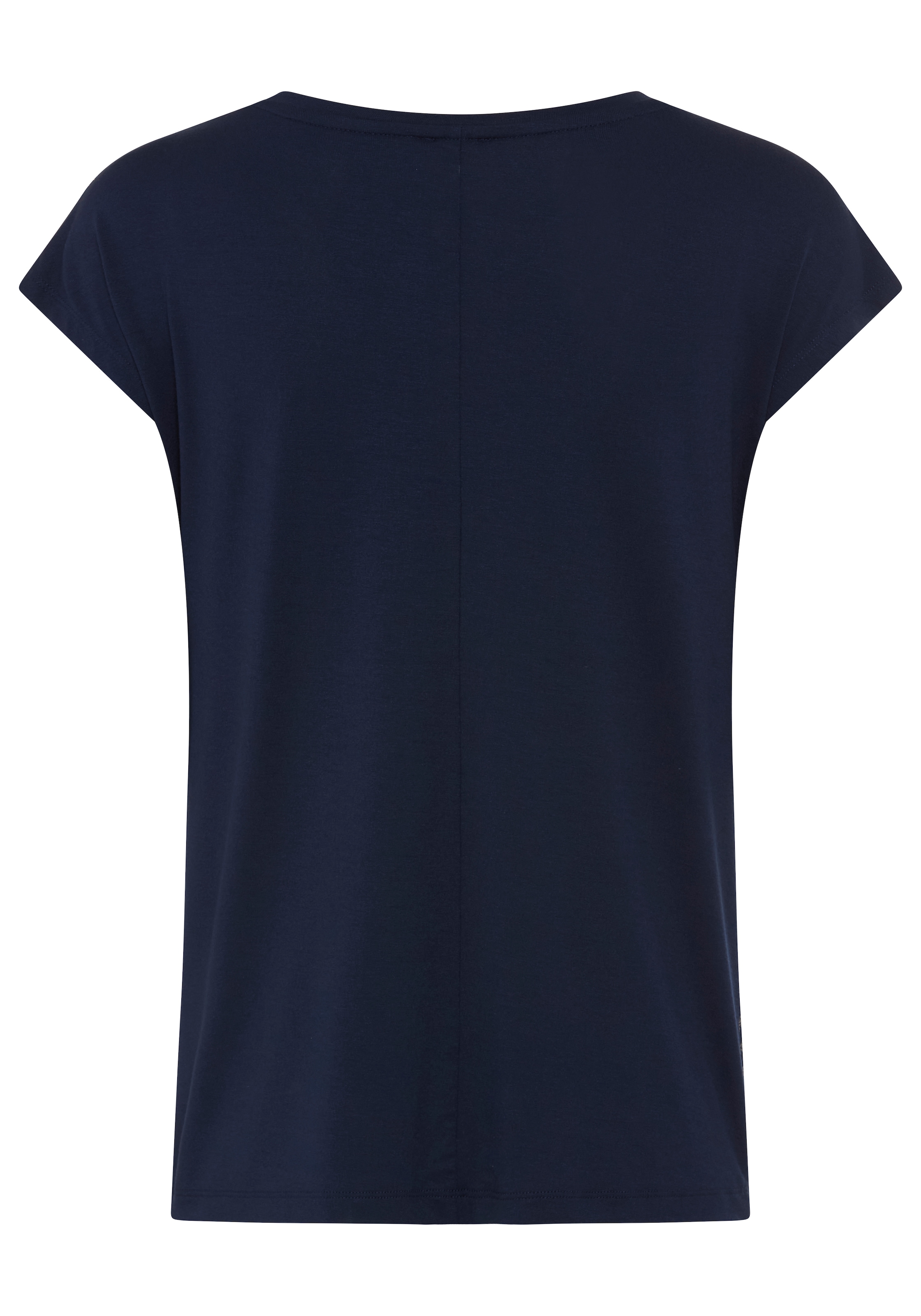 Laura Scott Rundhalsshirt aus elastischem Jersey, Kurzarm-Design, figurumspielende Passform