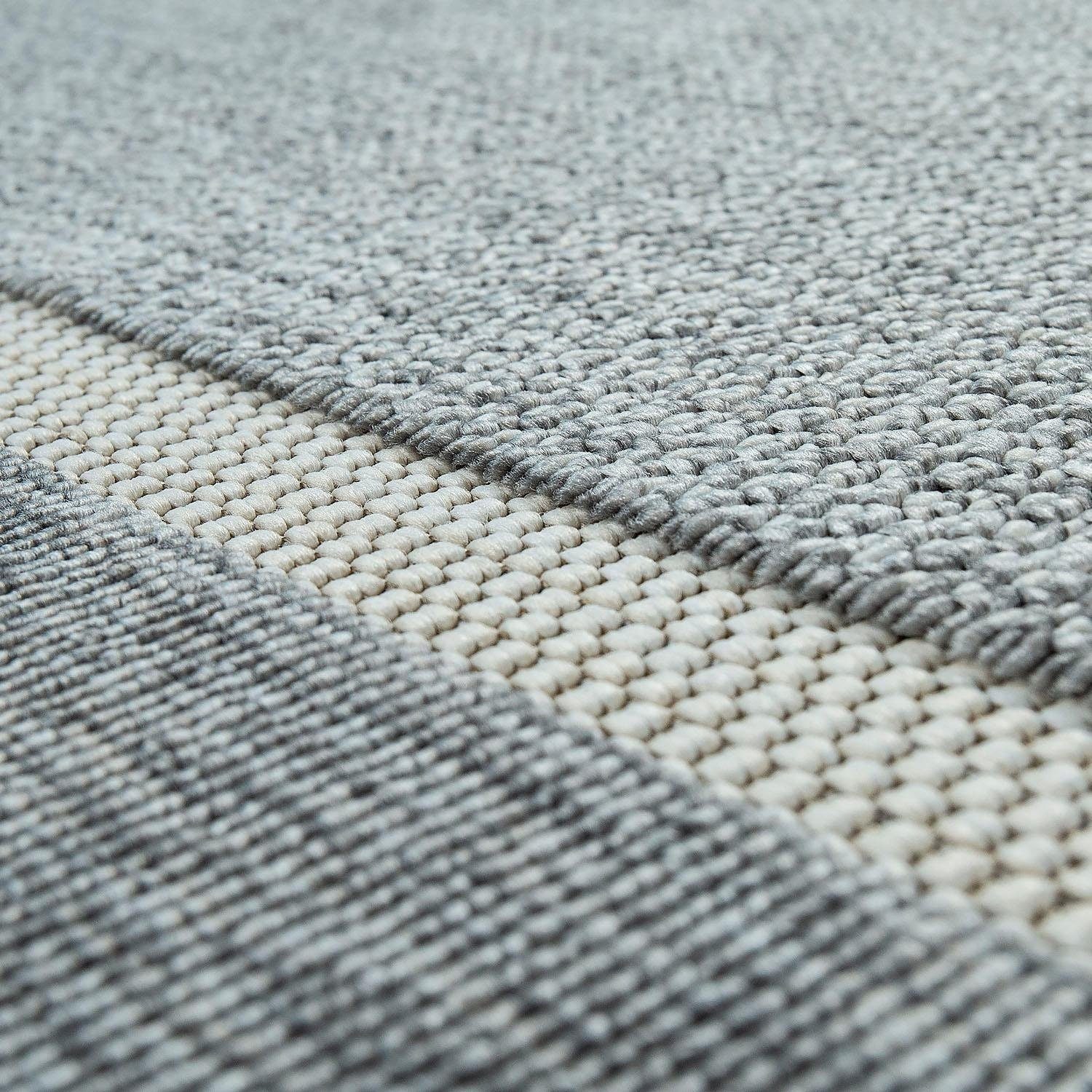 Paco Home Teppich »Brugge 225«, rechteckig, 4 mm Höhe, Flachgewebe, mit Bordüre, In- und Outdoor geeignet, Wohnzimmer