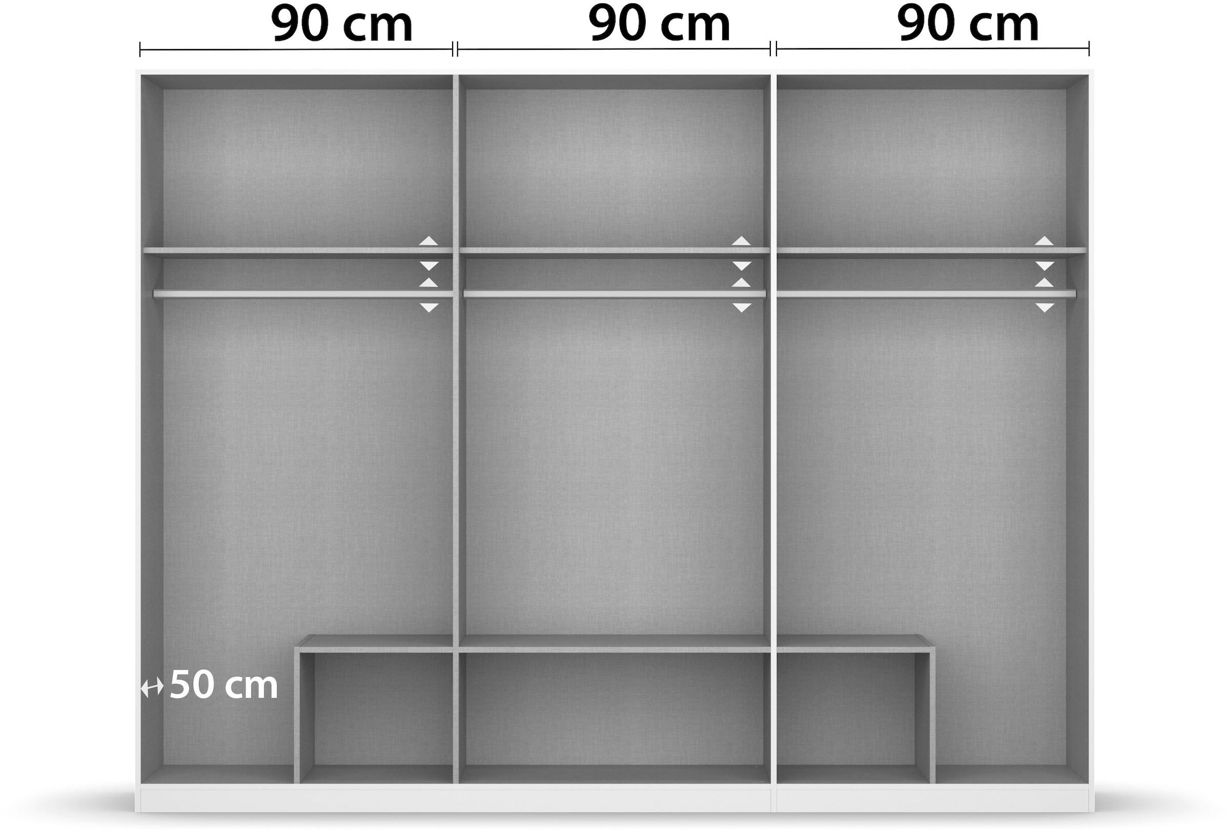 rauch Kleiderschrank »Gamma Drehtürenschrank Garderobe Schrank mit Spiegel«, in schlichtem Design mit Schubkästen und Spiegel, in 3 Breiten