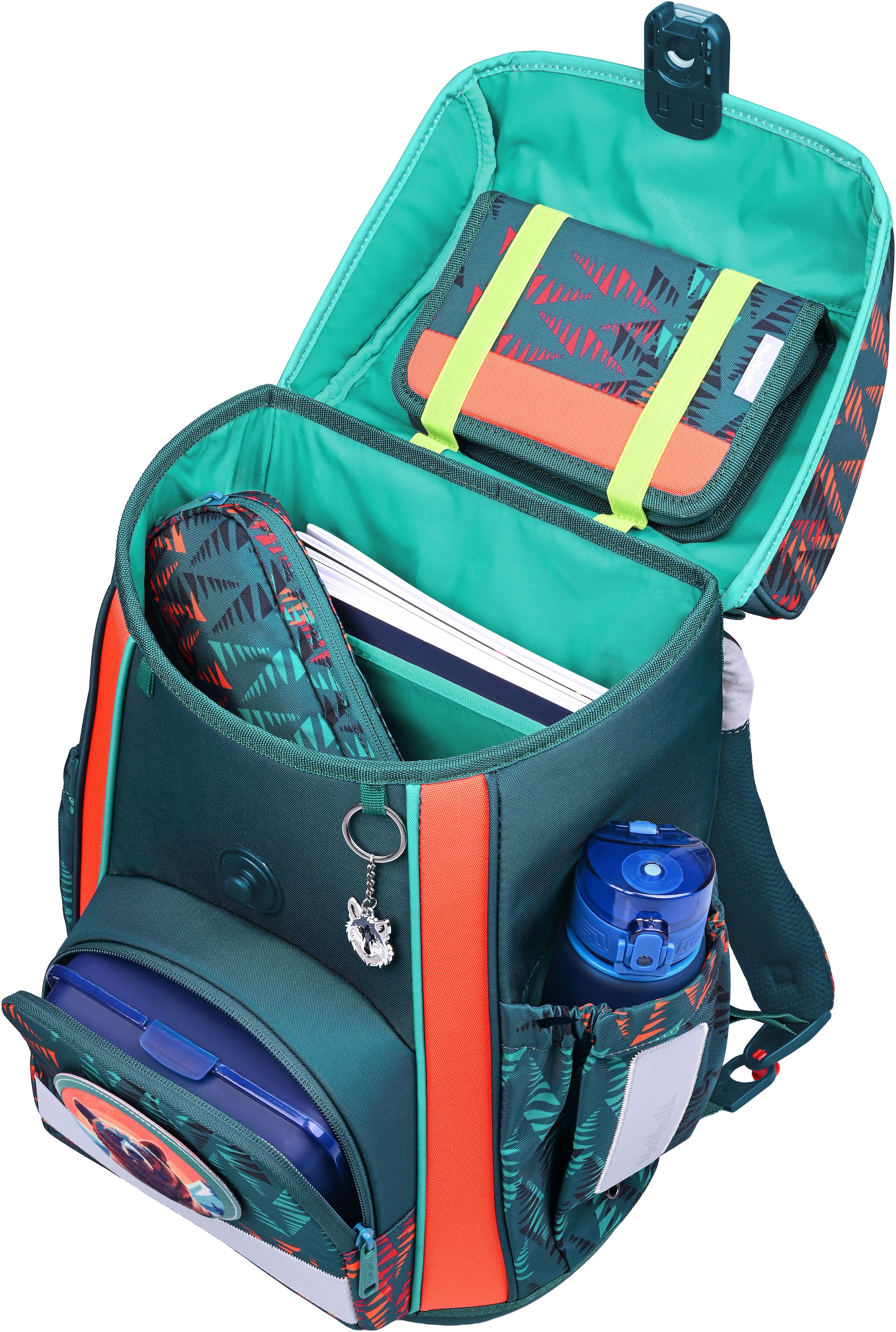 McNeill Schulranzen »Bravo, inkl. Etui, Turnbeutel,« Reflektierende Streifen auf den Schultergurten;Retroreflektierende Flächen