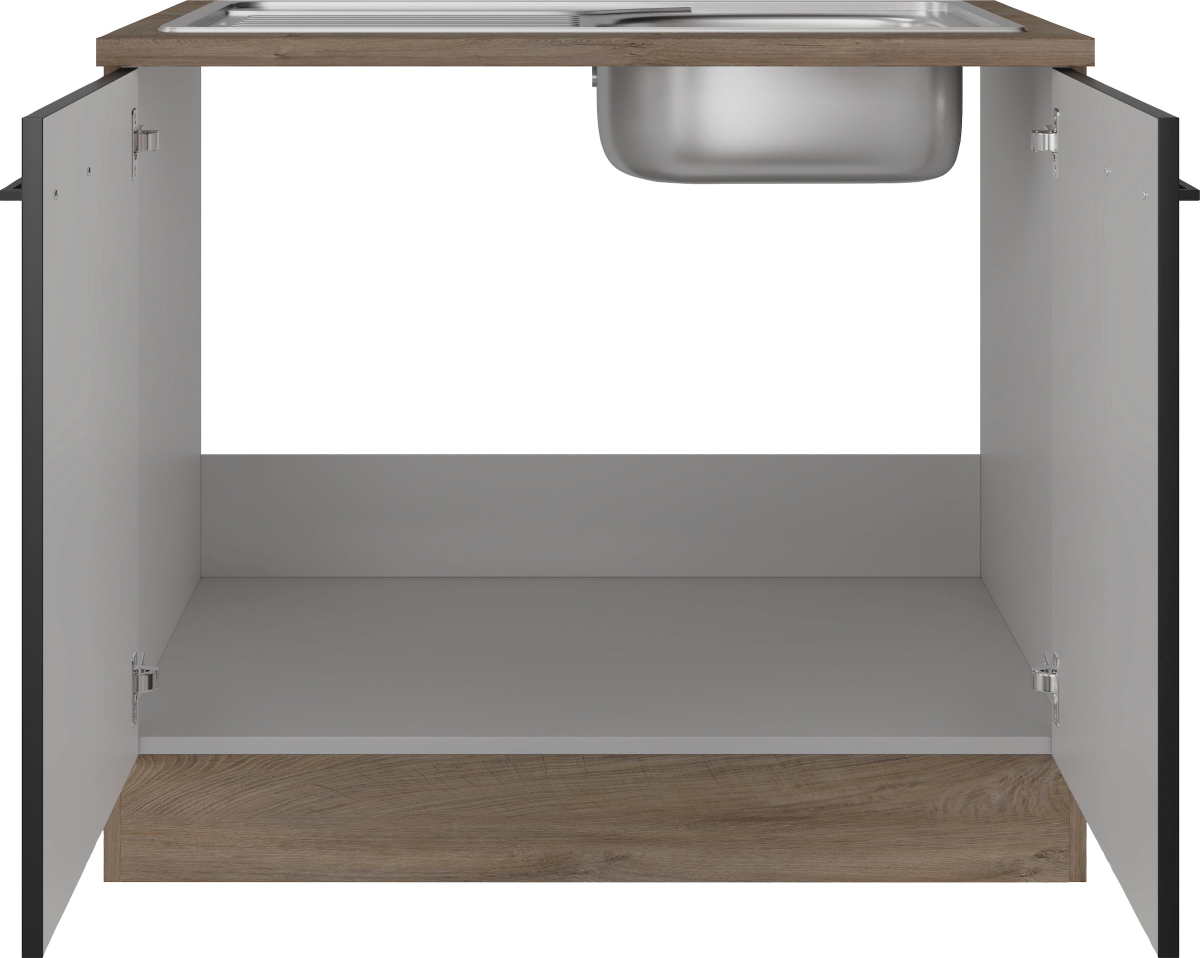 Flex-Well Spülenschrank »Capri«, (2 St.), (B x H x T) 100 x 85 x 60 cm, inkl. Edelstahl-Einbauspüle