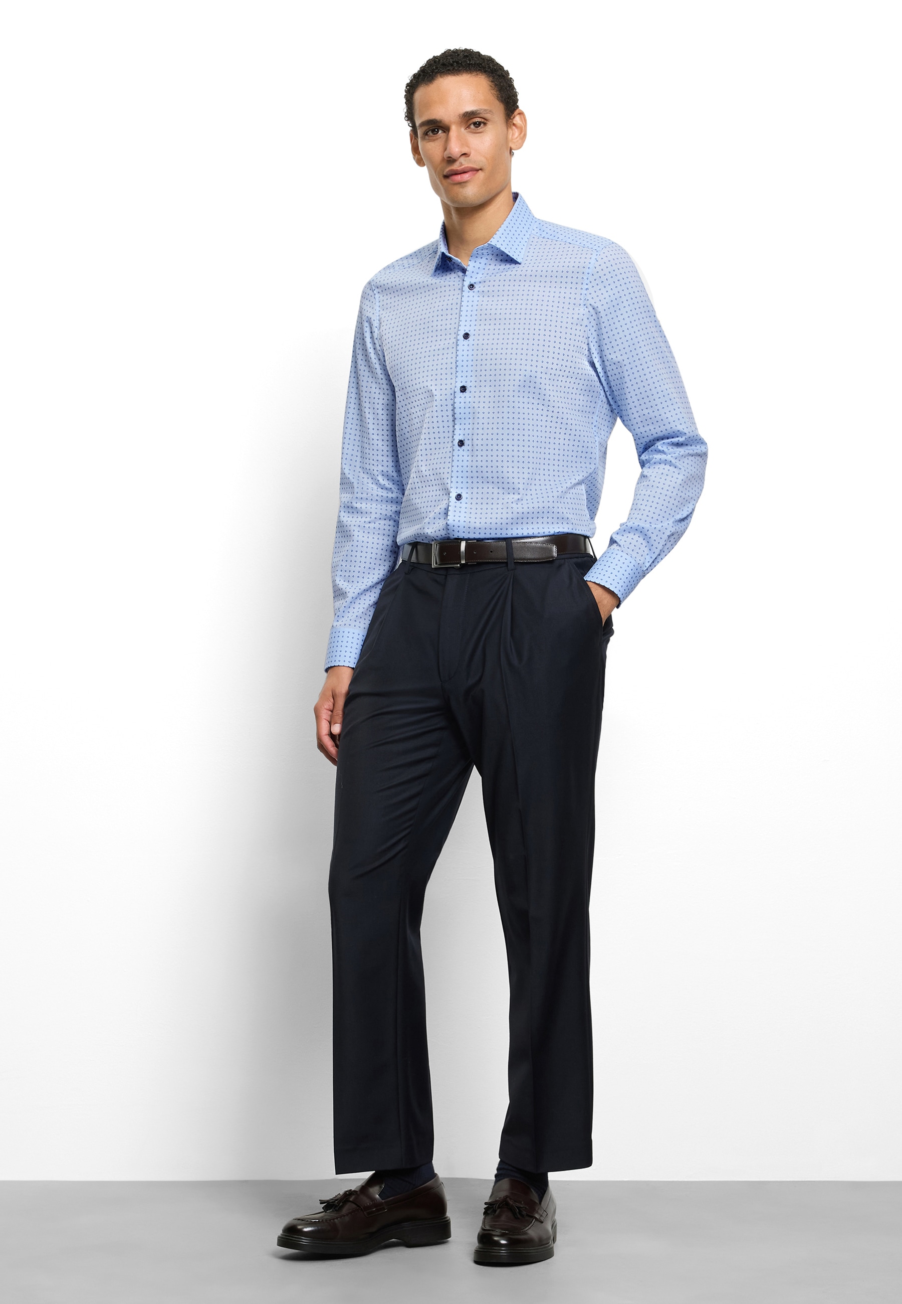 OLYMP Langarmhemd »Level Five« Businesshemd, body fit, New York Kentkragen,