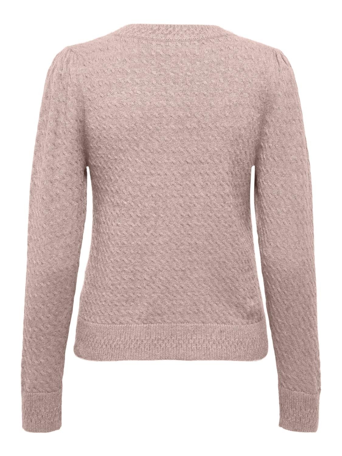 ONLY Rundhalspullover »ONLKATIA LS PUFF O-NECK CC KNT«, mit Strukturstrick