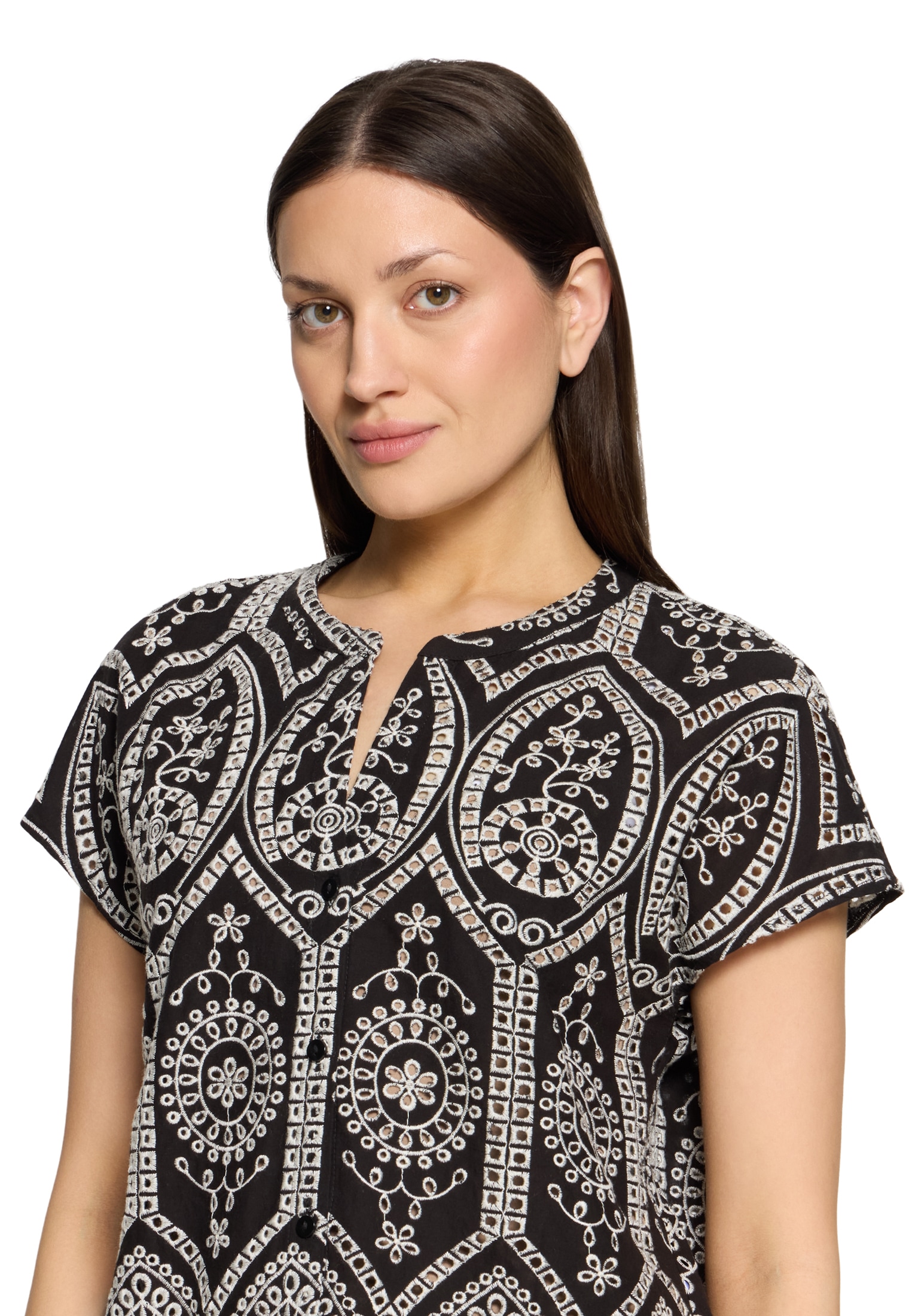 Betty&Co Hemdbluse »Hemdbluse mit Stickerei«