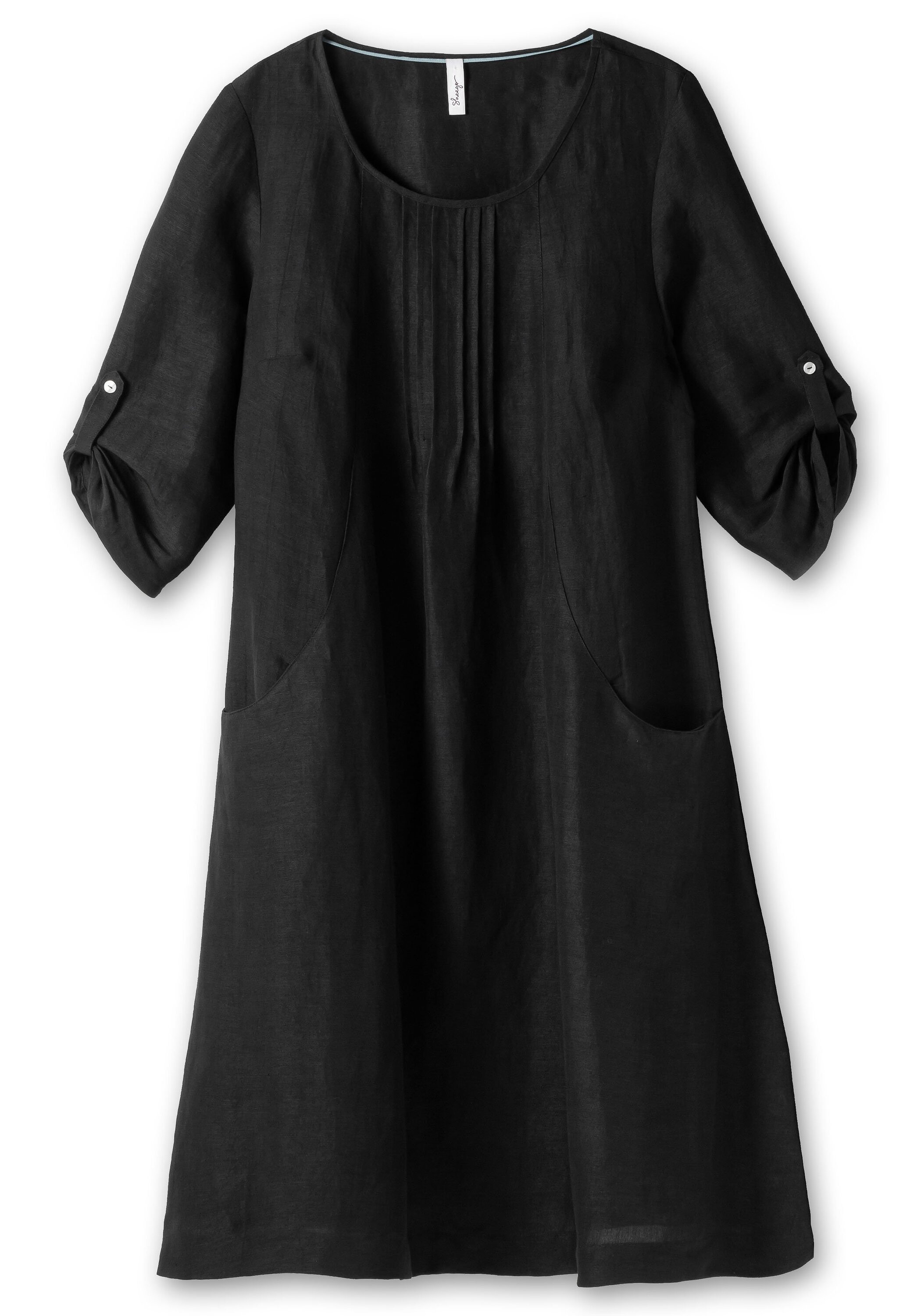 Sheego Sommerkleid »Kleid in A-Linie, aus Leinen-Viskose-Mix«