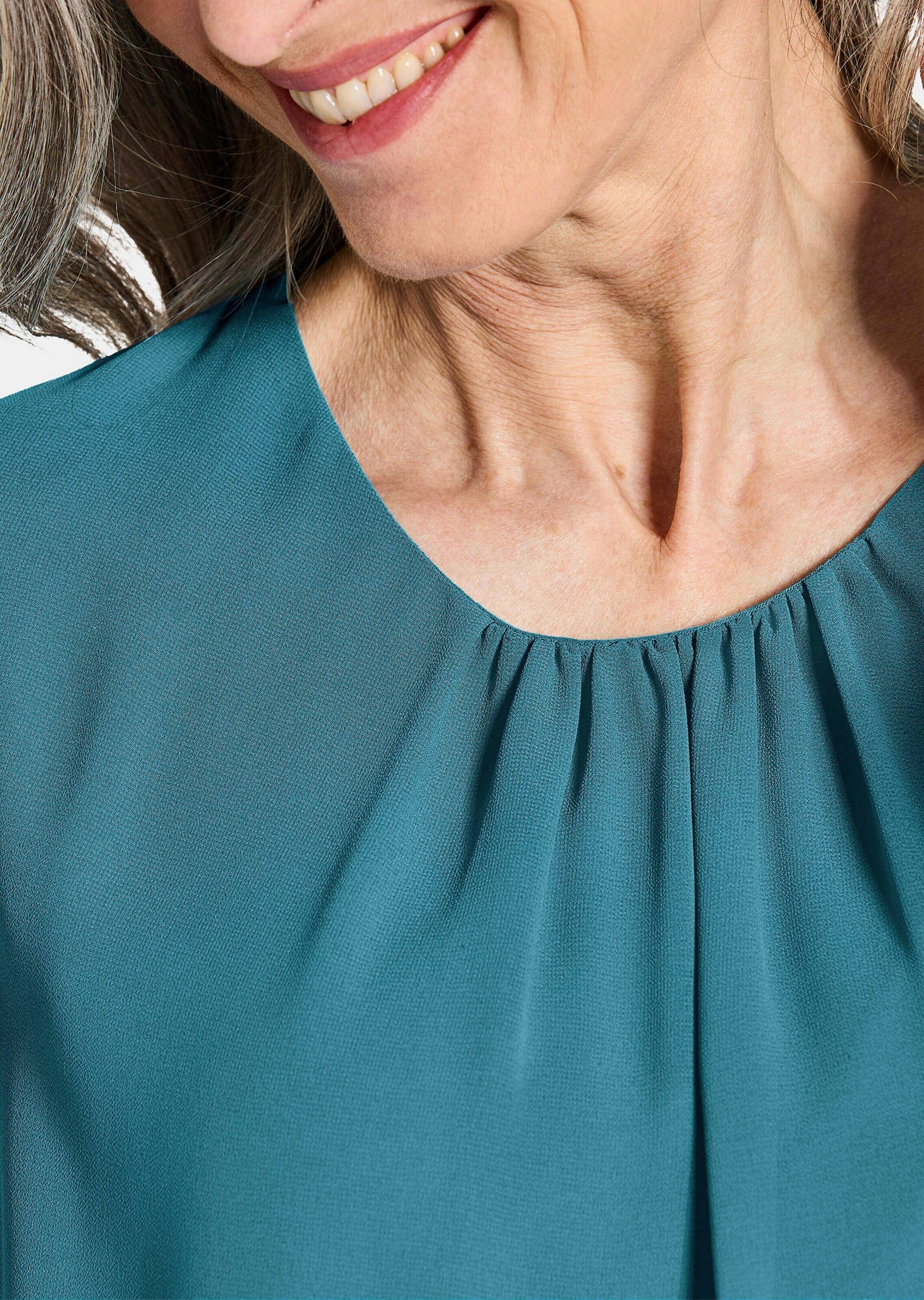 GOLDNER Klassische Bluse »Kurzgröße Elegante Bluse aus Chiffon«