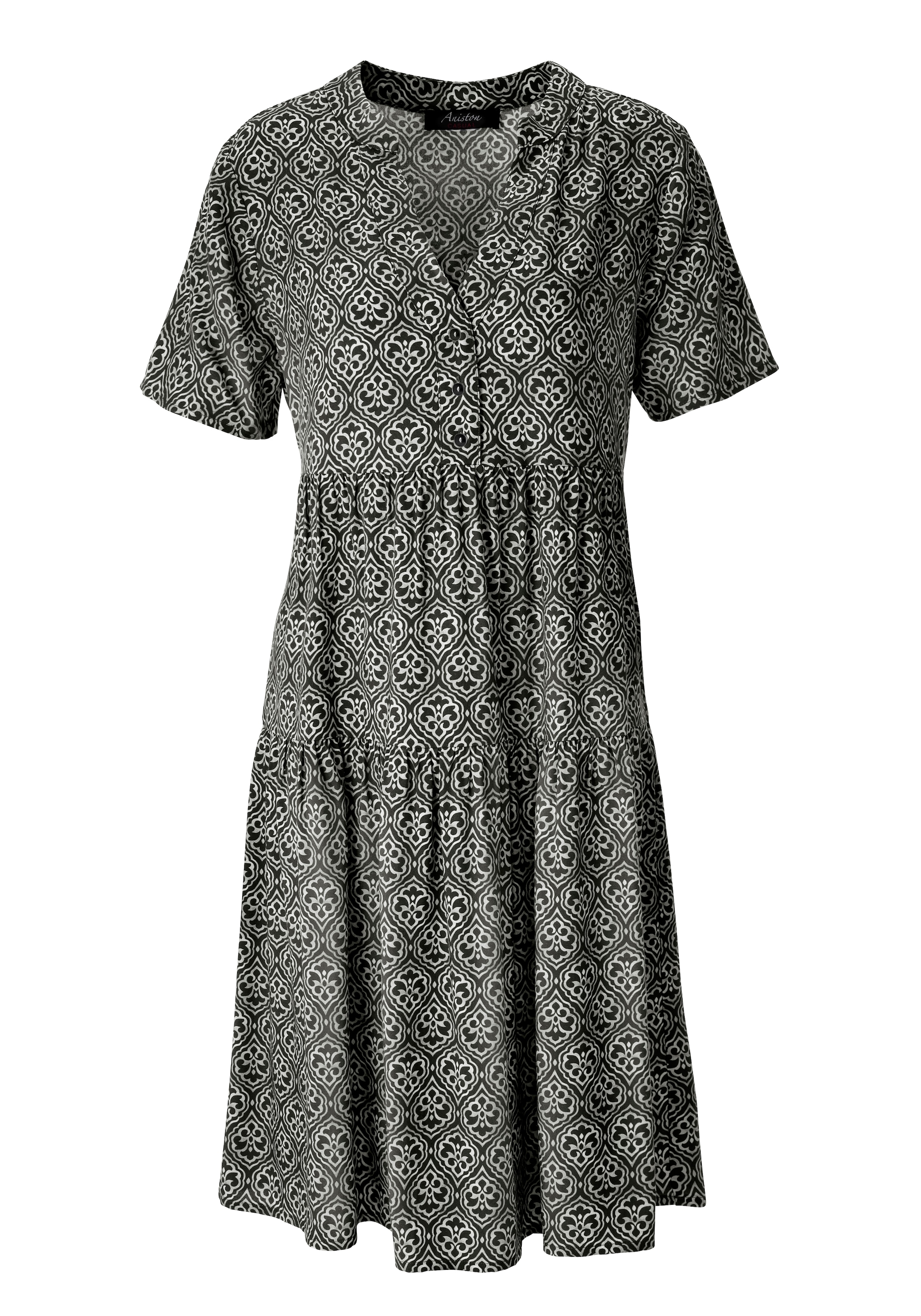 Aniston CASUAL Sommerkleid mit fantasievollem, grafischen Druck - NEUE KOLLEKTION