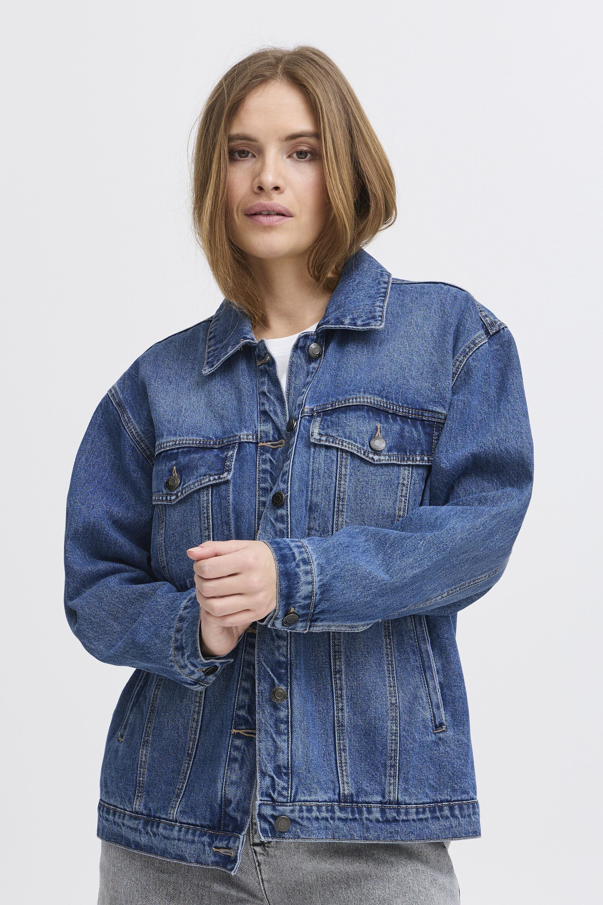 Pulz Jeans Jeansjacke »Jeansjacke PZALORA Denim Jacket«, ohne Kapuze