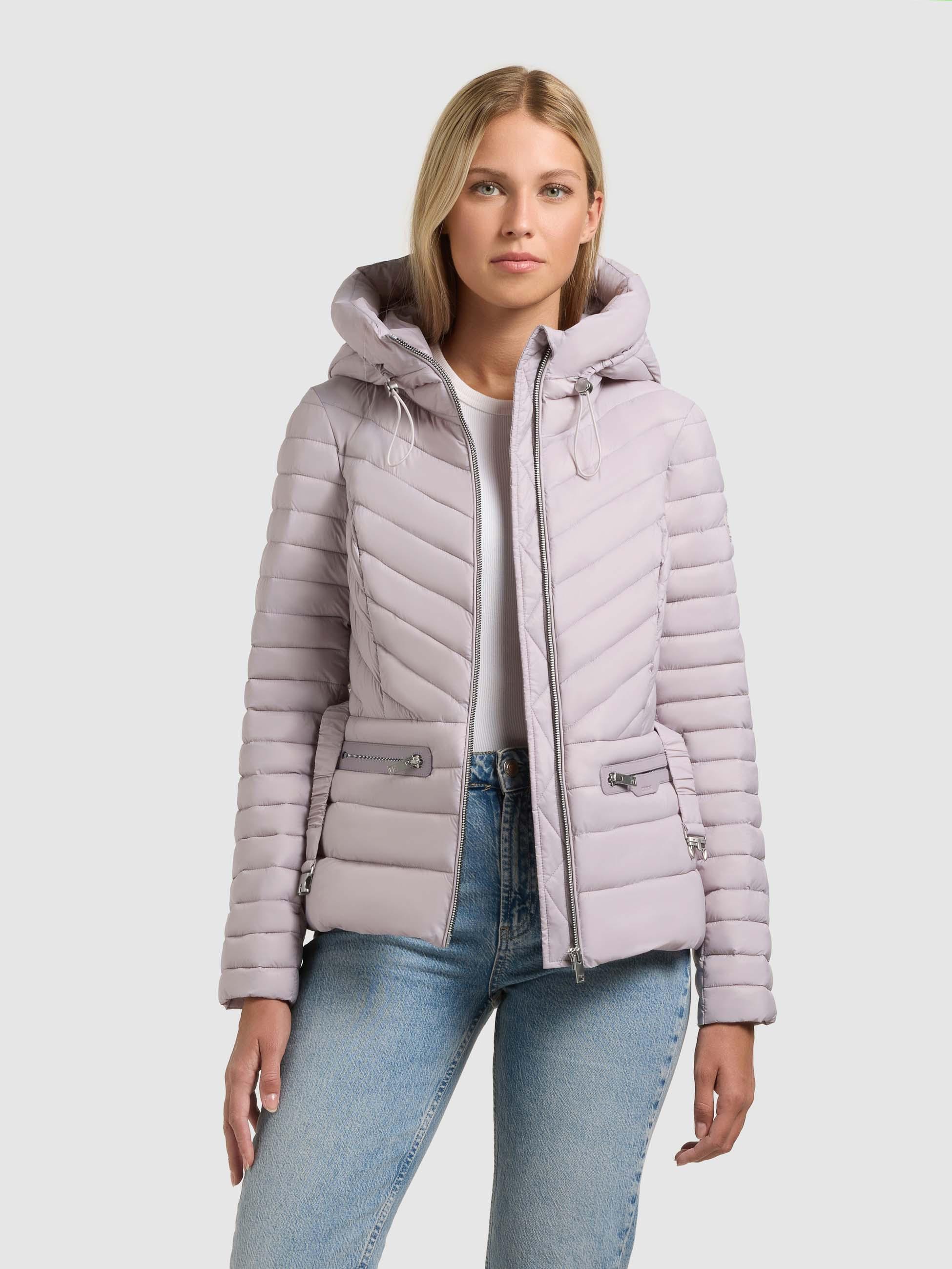 khujo Outdoorjacke »Outdoorjacke Lorella« mit Kapuze Übergangsjacke mit Kapuze und Taillengürtel