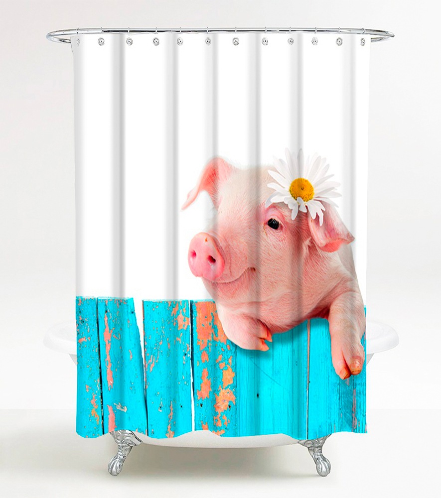 Sanilo Duschvorhang »Schwein«, Breite 180 cm, Höhe 200 cm