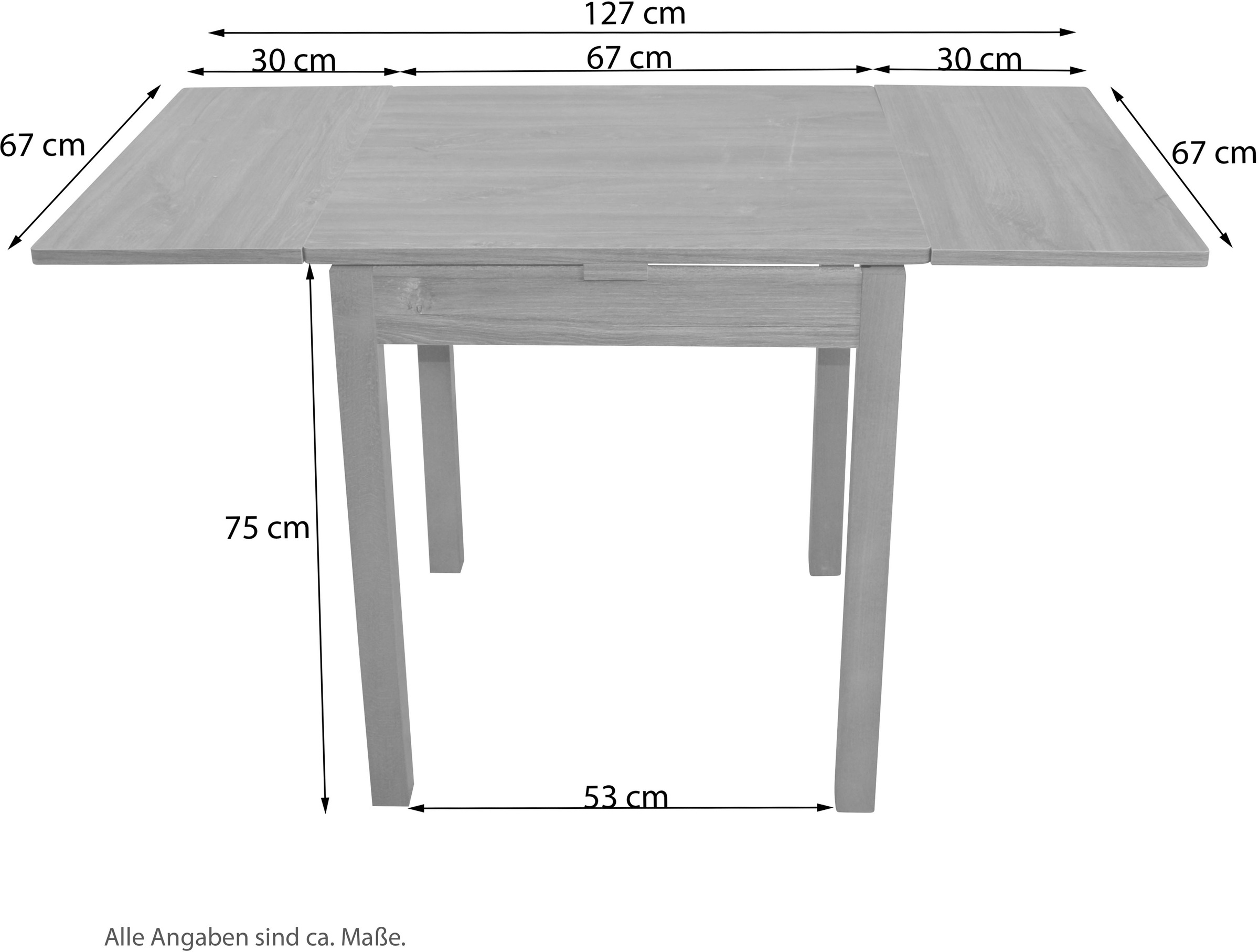 HOFMANN LIVING AND MORE Essgruppe »Berta«, (Spar-Set, 3 tlg., 1 Tisch, 2 Stühle)