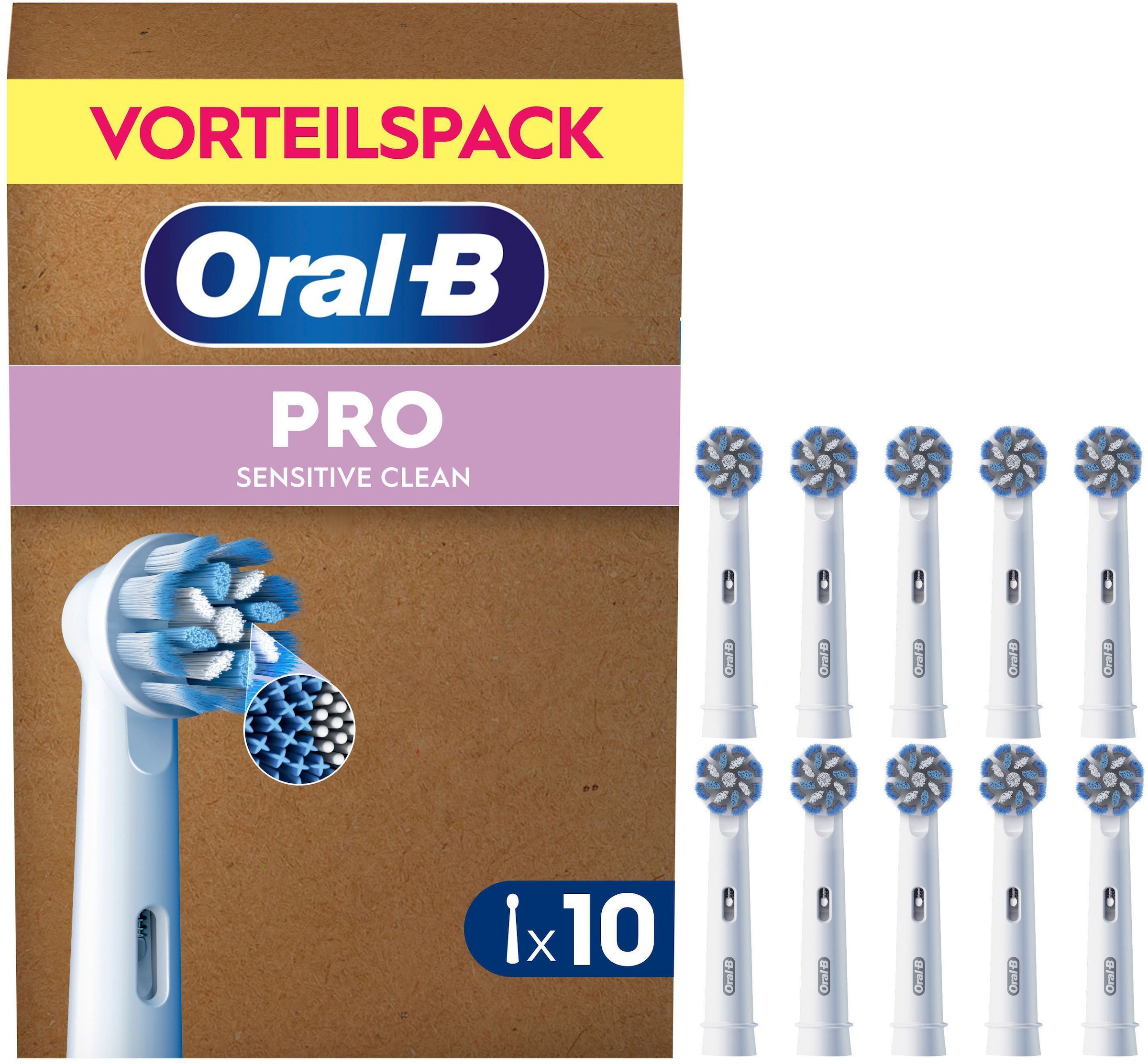 Oral-B Aufsteckbürsten »Pro Sensitive Clean« X-förmige Borsten