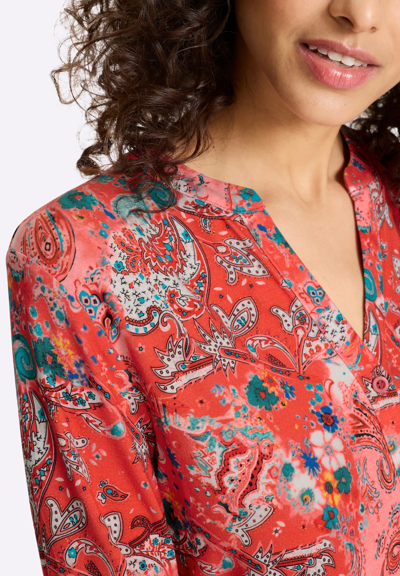 heine T-Shirt »Shirtbluse Blusenshirt mit Paisley-Print«