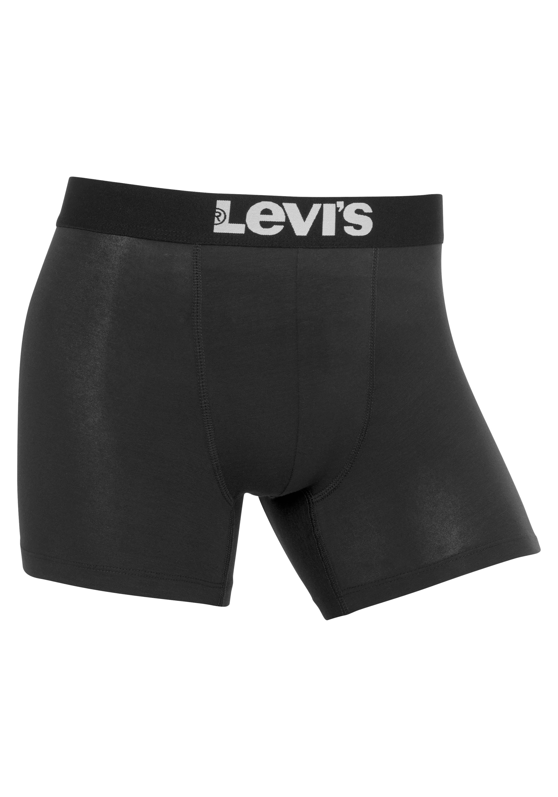 Levi's® Boxershorts »Levi's Men Solid Badic Boxer 6er Pack«, (Packung, 6er-Pack), mit breitem Logobund