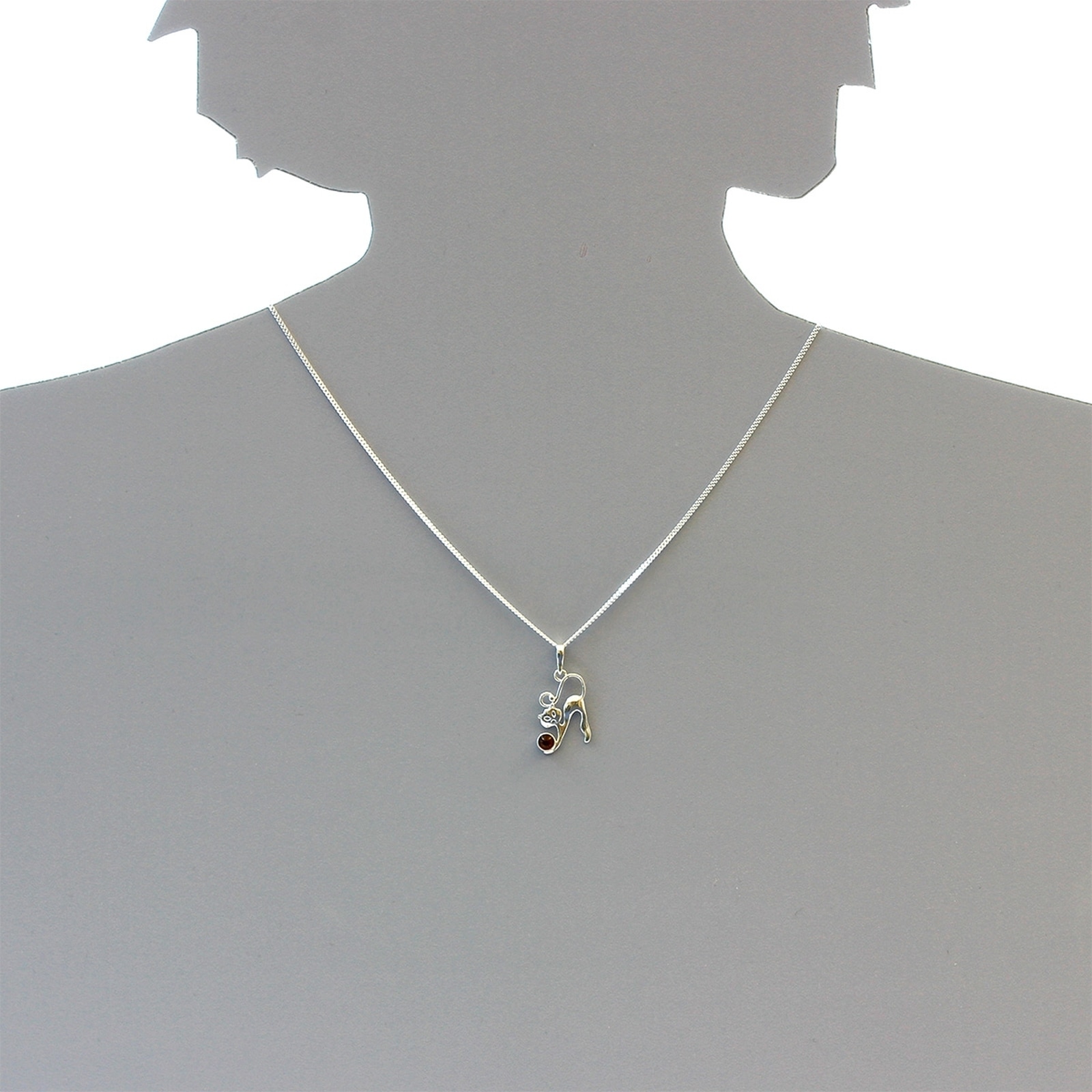 OSTSEE-SCHMUCK Kettenanhänger »- Katze - Silber 925/000 - Bernstein«