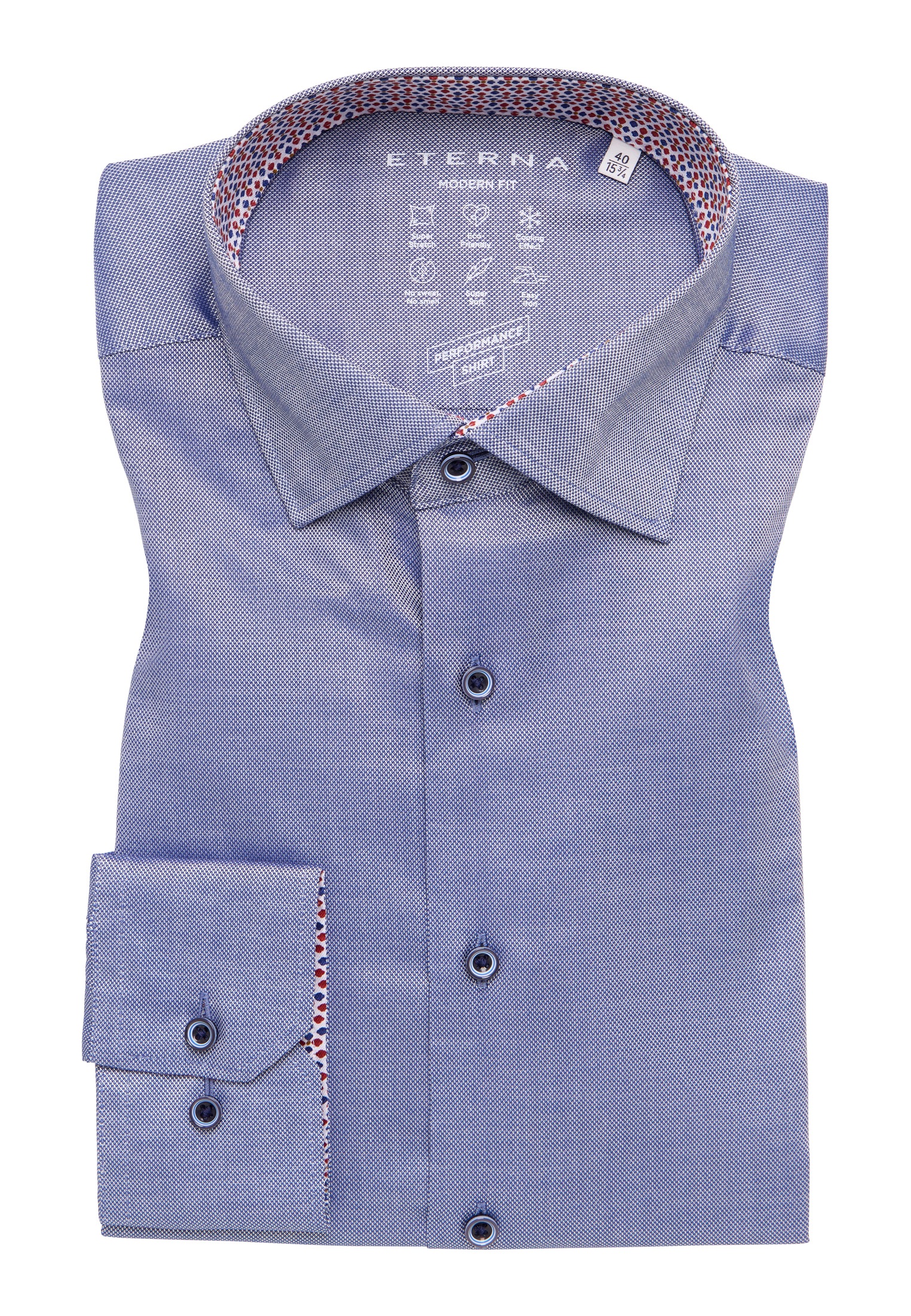 Eterna Langarmhemd »MODERN FIT«, EASY IRON (bügelleicht)