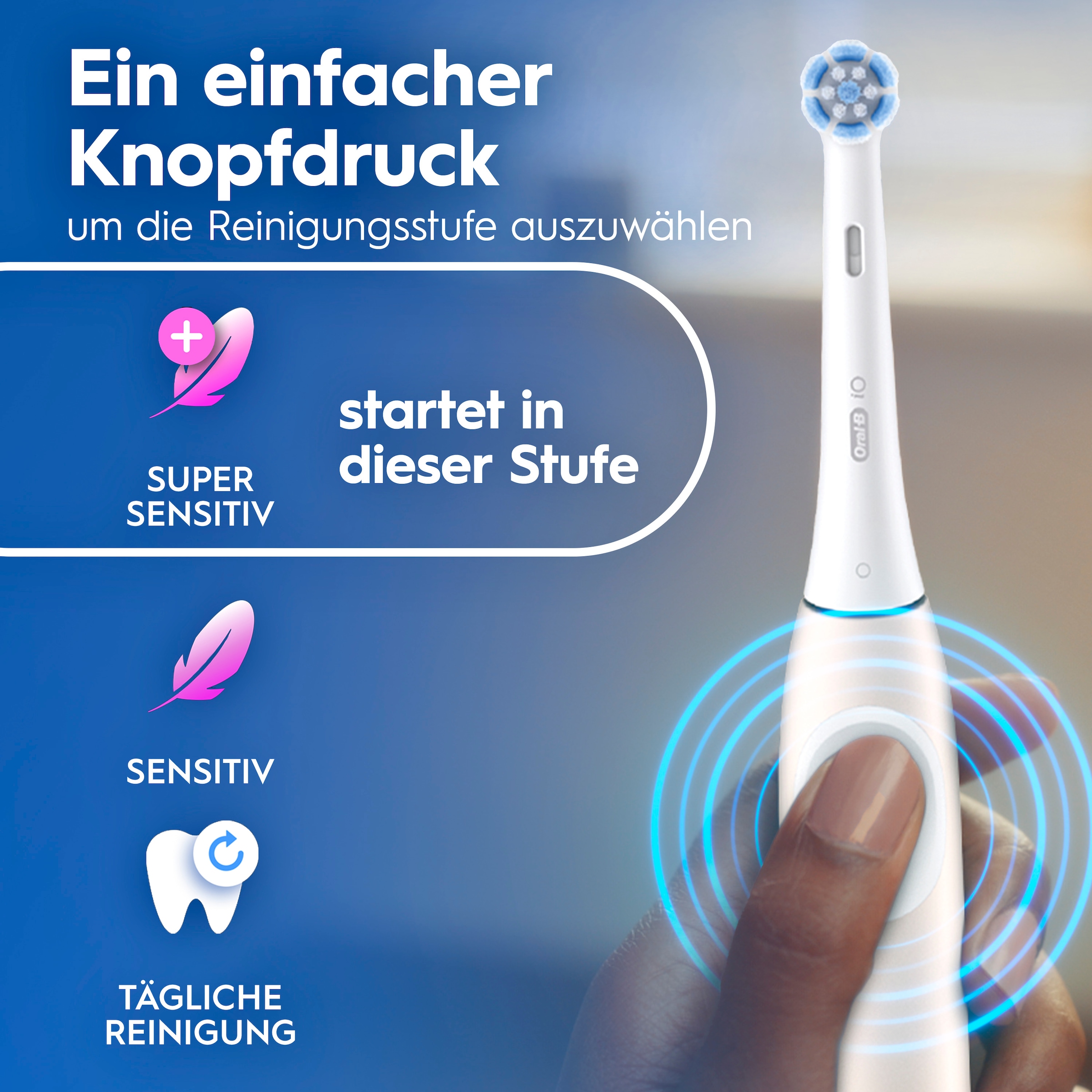 Oral-B Elektrische Zahnbürste »Oral-B iO Series 2« 1 Stk. Aufsteckbürsten für die sanfte Reinigung