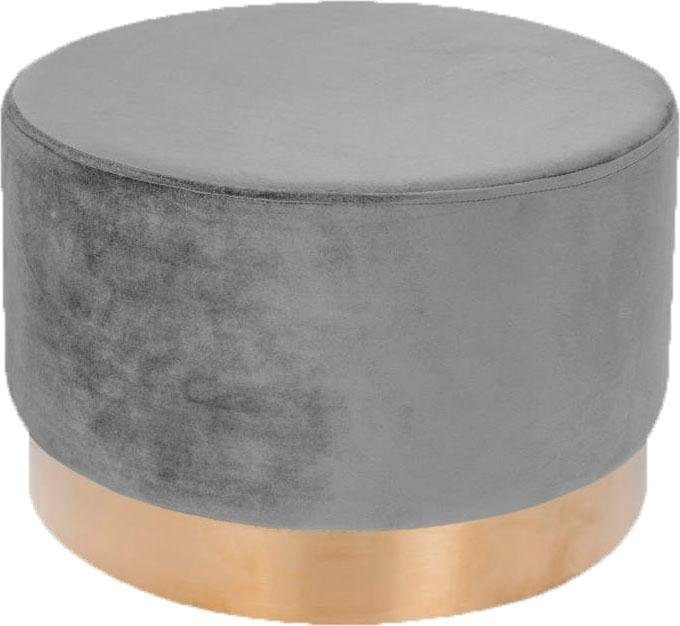 Kayoom Hocker »Nano 510, Hocker in stilvollem Design,weiche Schaumstoff-Sitzfläche«, (1 St.), Golz Akzente, mit pflegeleichtem Stoffbezug, große runde Form
