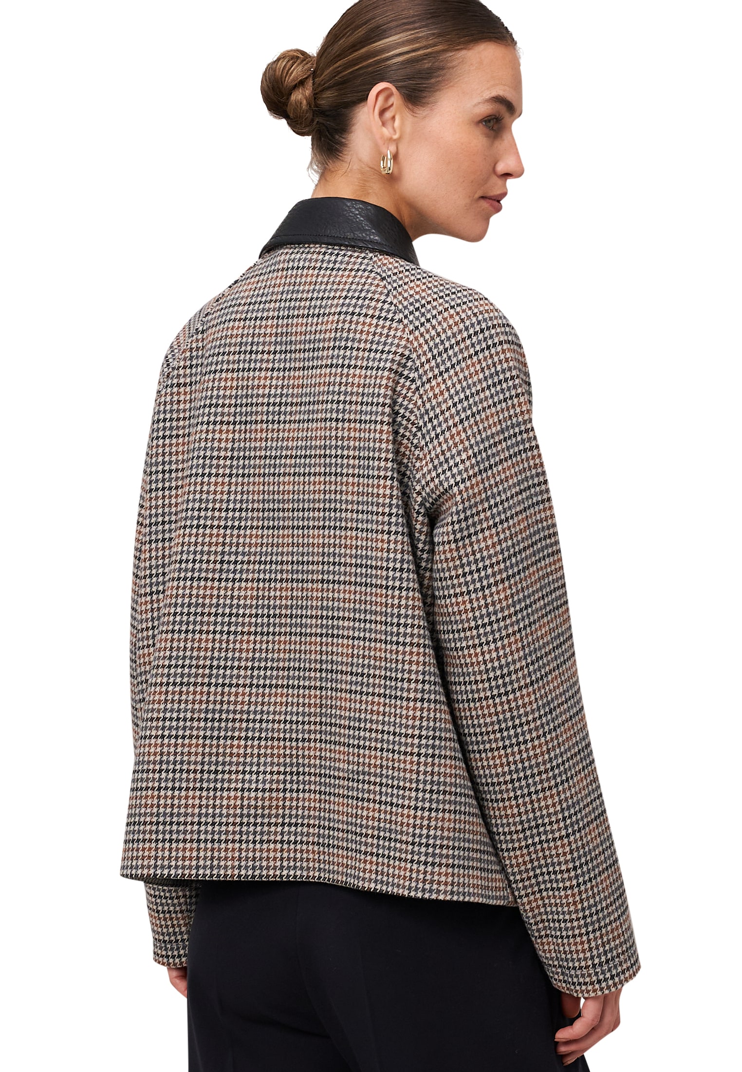 Zero Outdoorjacke »Jacke kariert mit Klappentaschen«