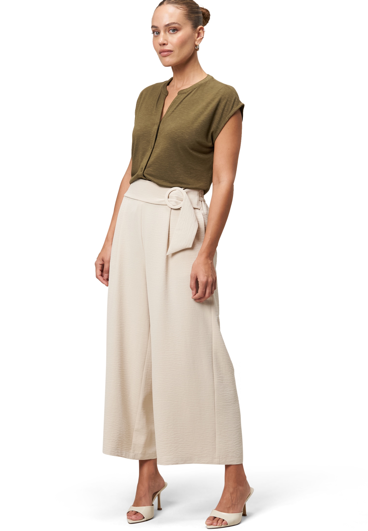 Zero Shirttop »Shirt mit Knopfleiste«