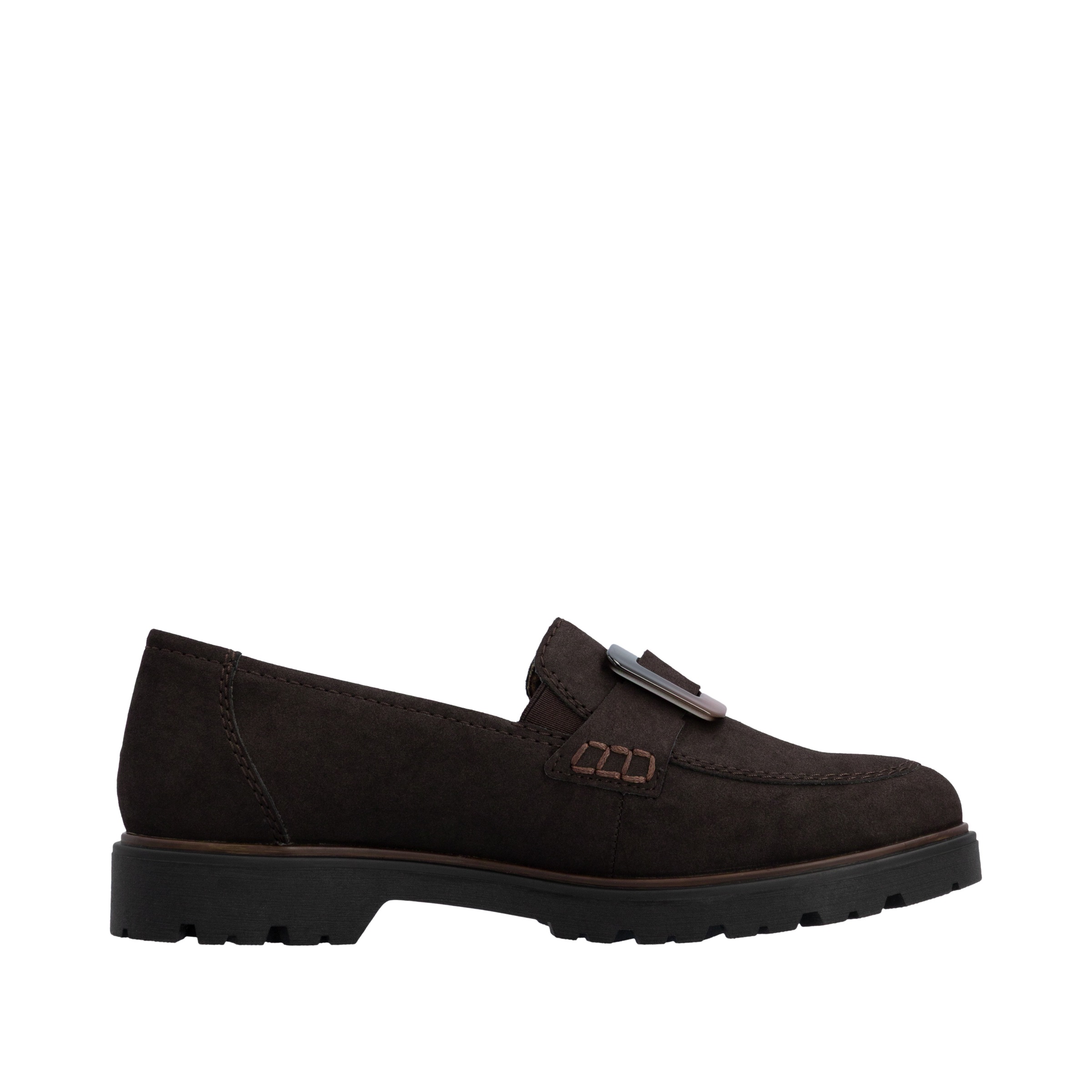 Rieker Loafer  Slipper, Schlupfschuh, Halbschuh mit großer Zierspange