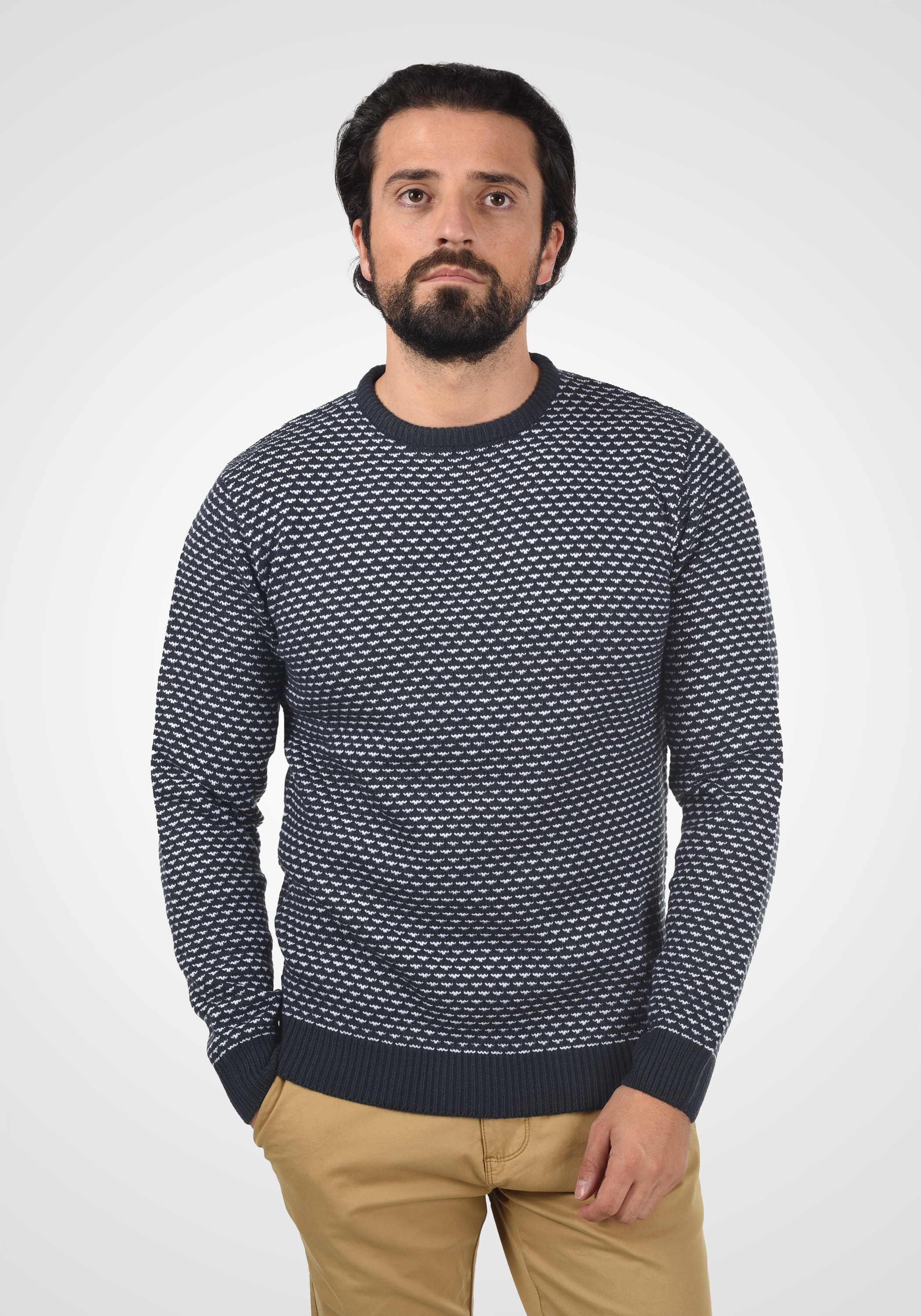 Indicode Strickfleece-Pullover »Strickpullover IDCoppler«