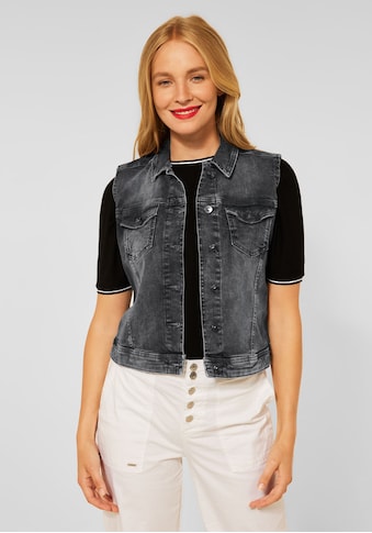 STREET ONE Jeansweste »Style Roxana«, mit funkelnden Nietendetails auf der Brusttasche kaufen