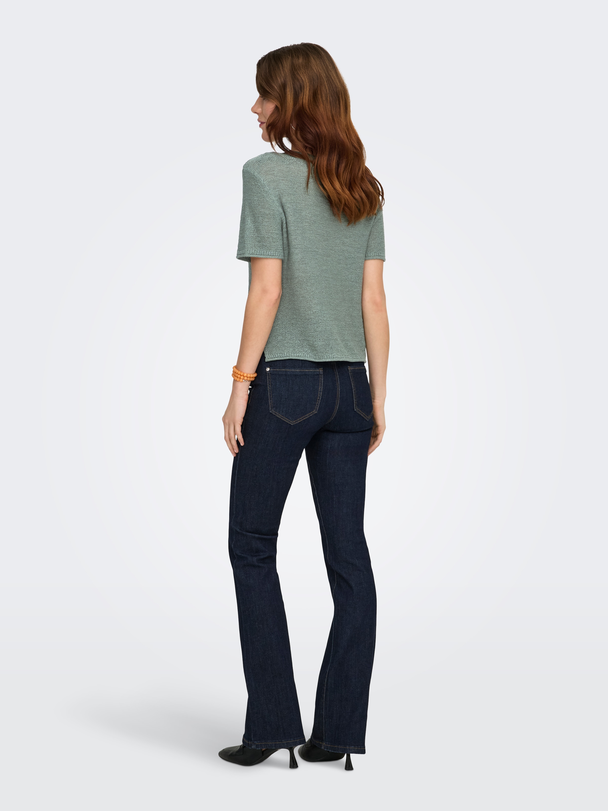 ONLY Kurzarmpullover »ONLSUNNY S/S PULLOVER NOOS KNT« Kunstfaser, regular fit