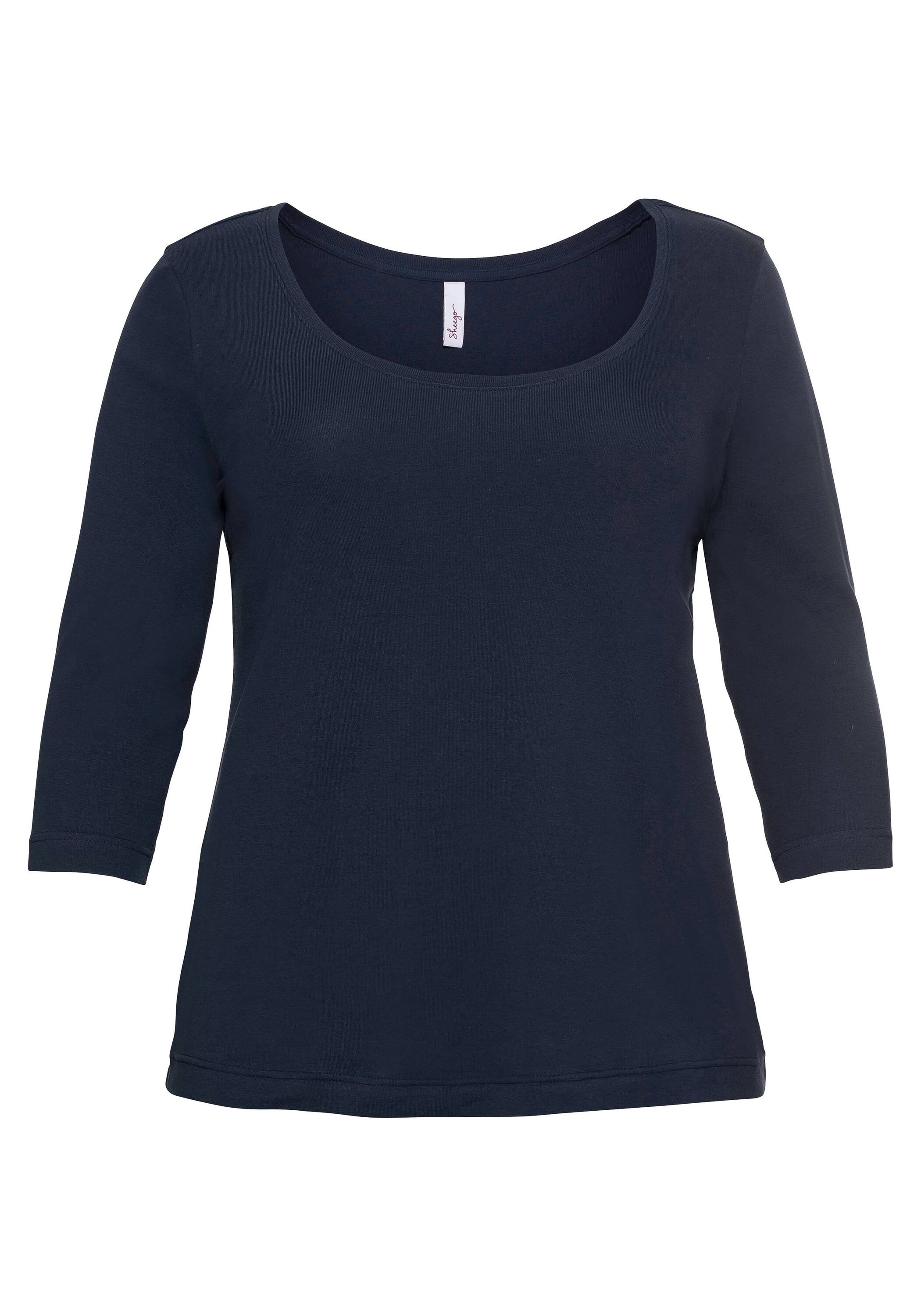 Sheego 3/4-Arm-Shirt »Shirt aus reiner Baumwolle«, aus reiner Baumwolle
