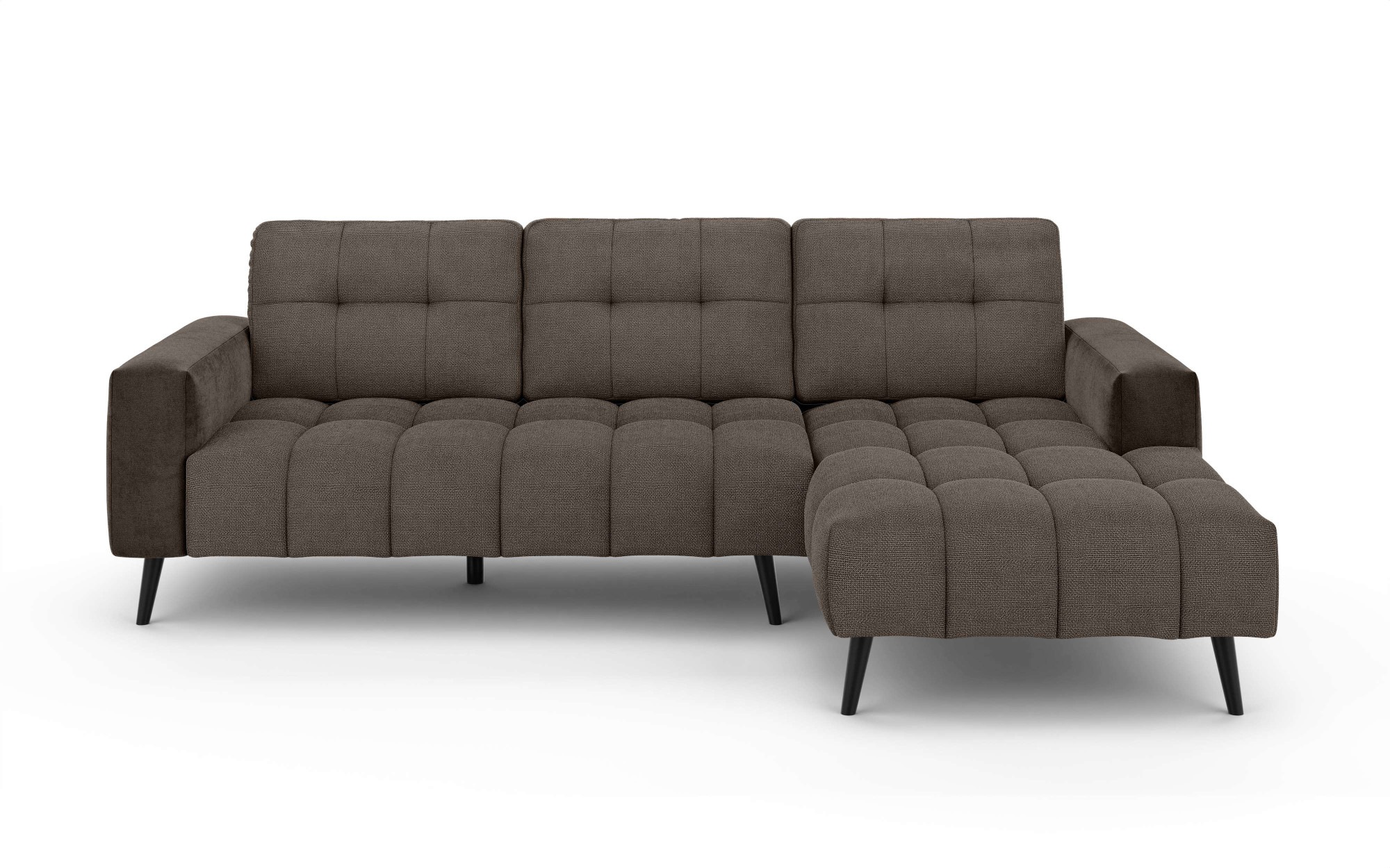 INOSIGN Ecksofa »SERINE mit Recamiere rechts/links bestellbar, Maße B/H/T 253/91/161 cm«, L-Form mit Wellenunterfederung, 3 Rückenkissen, ohne Bettfunktion