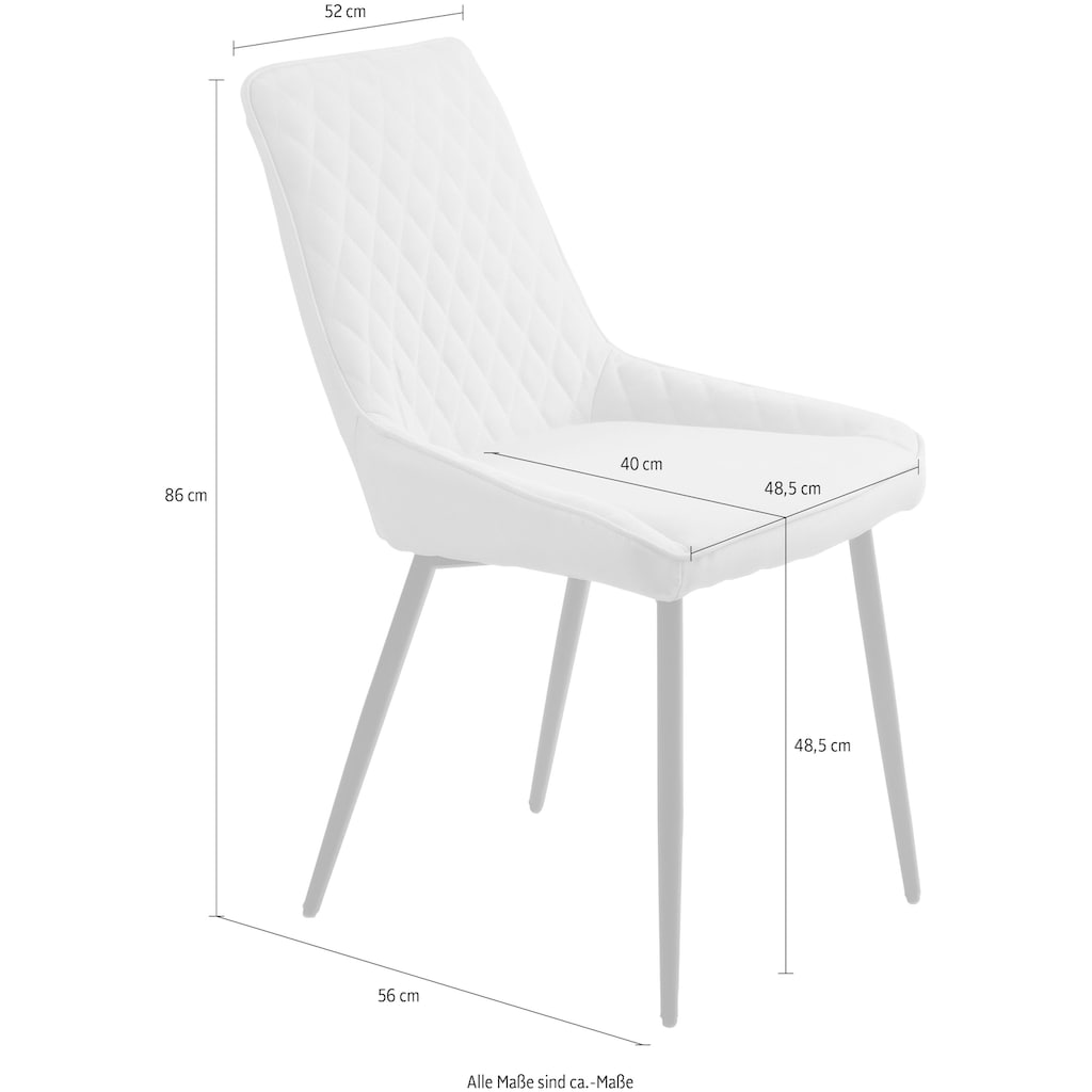 INOSIGN Polsterstuhl, (Set), 2 St., Stoff