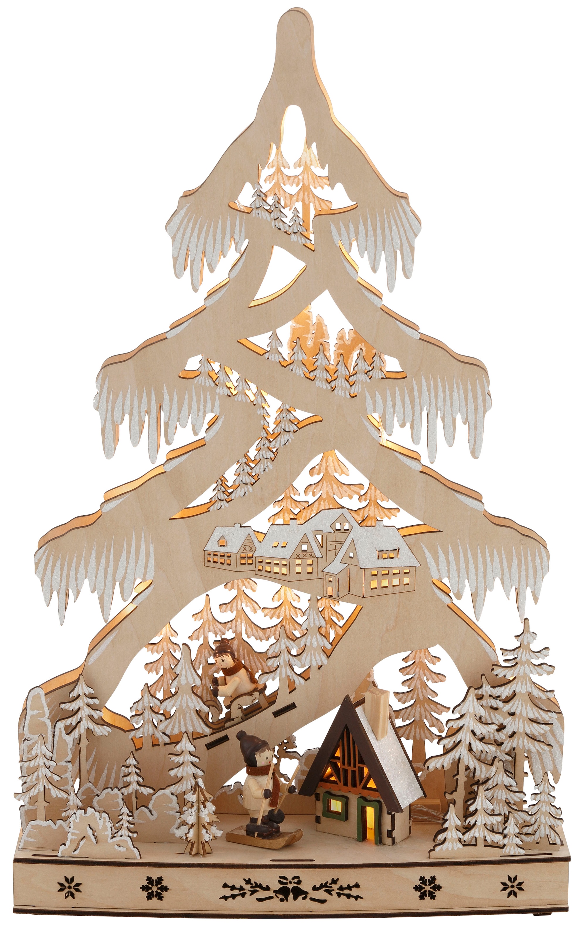 näve LED Baum Weihnachtsdeko bei bestellen Höhe Holz-Stehleuchte, Batteriebetrieben OTTO 47,5 cm, aus ca. »Tannenbaum, Holz«