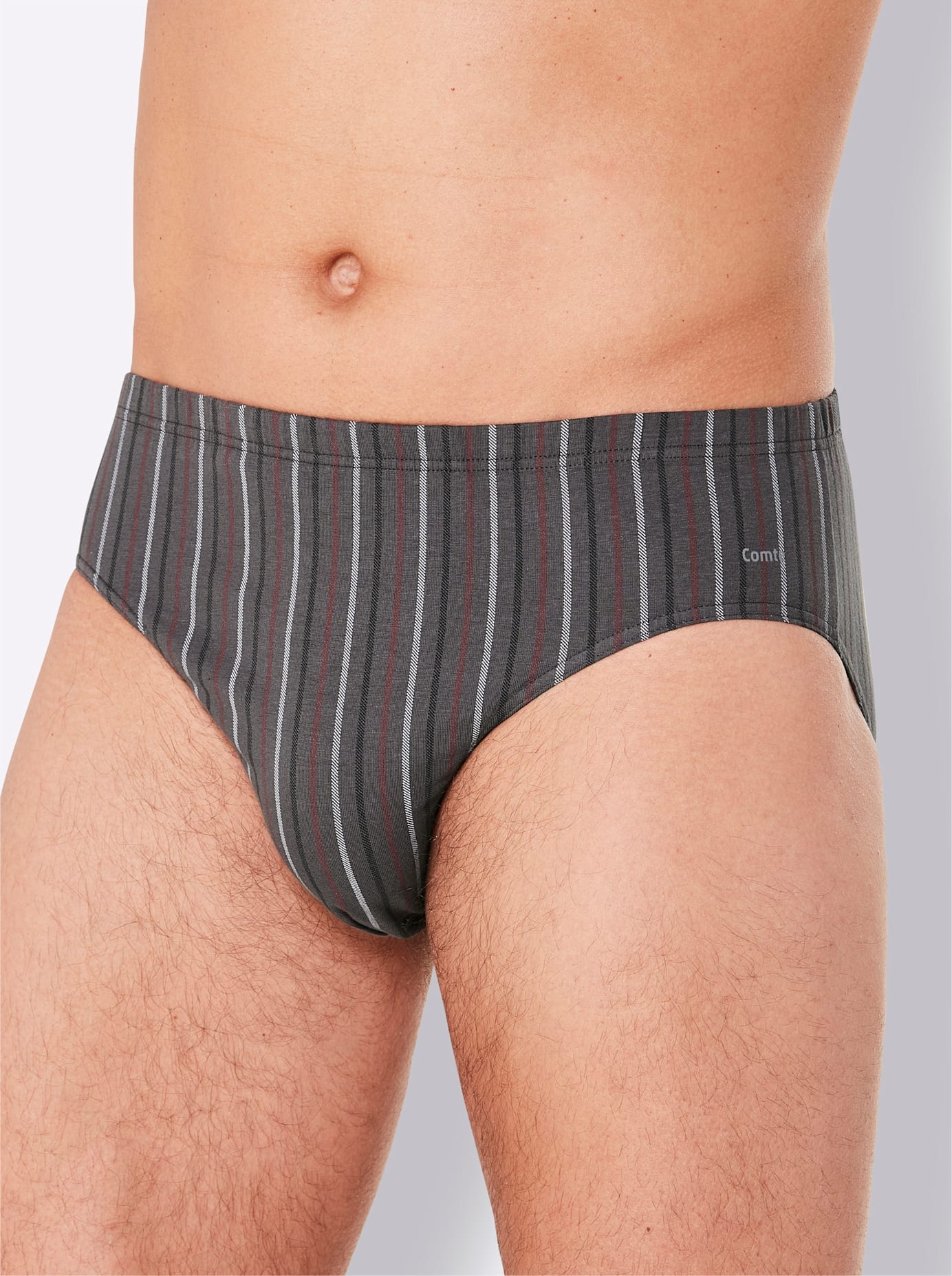 Comte Herren Slip 2 Stk. tlg. in grau, Größe 8