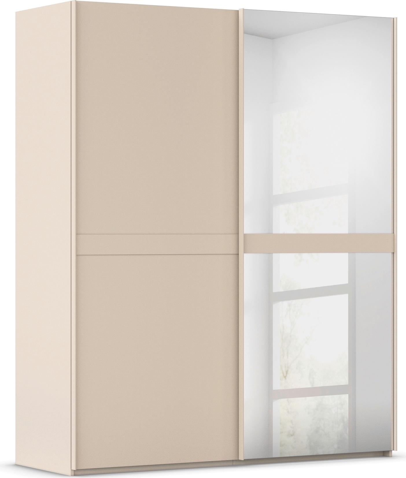 rauch Schwebetürenschrank »Kleiderschrank Schrank Garderobe Schlafzimmerschrank SCALE-LINE« edle Optik mit Bauchbinde in Korpusfarbe mit Spiegel MADE IN GERMANY