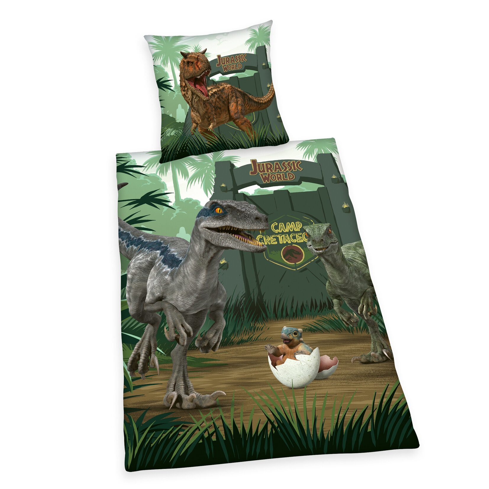 Jurassic World Kinderbettwäsche »Jurassic World, Baumwoll-Renforcé«, (2 tlg.)