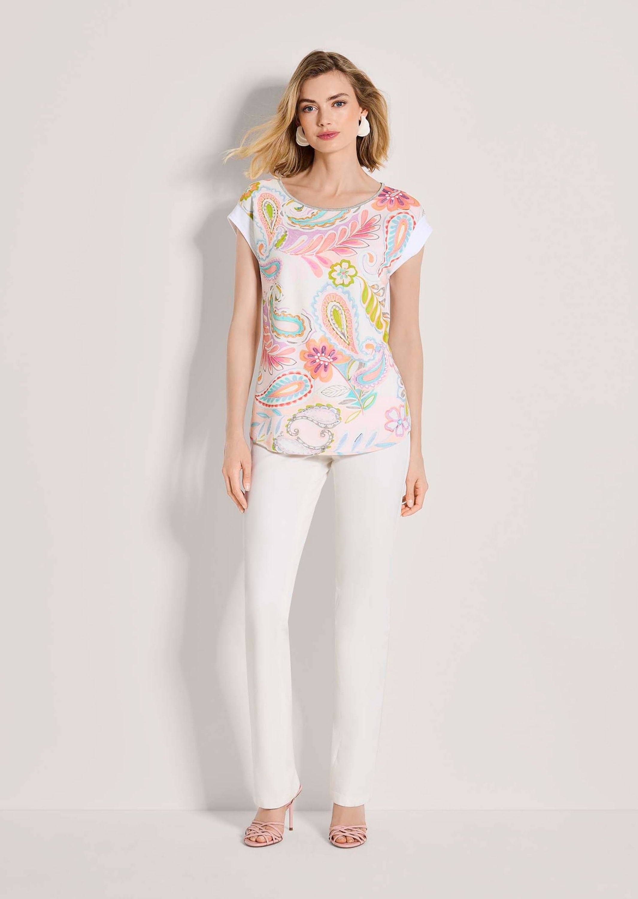 MADELEINE Print-Shirt »Blusenshirt Paisley-Print Shirt mit Stretch, Rundhals« Paisley-Print