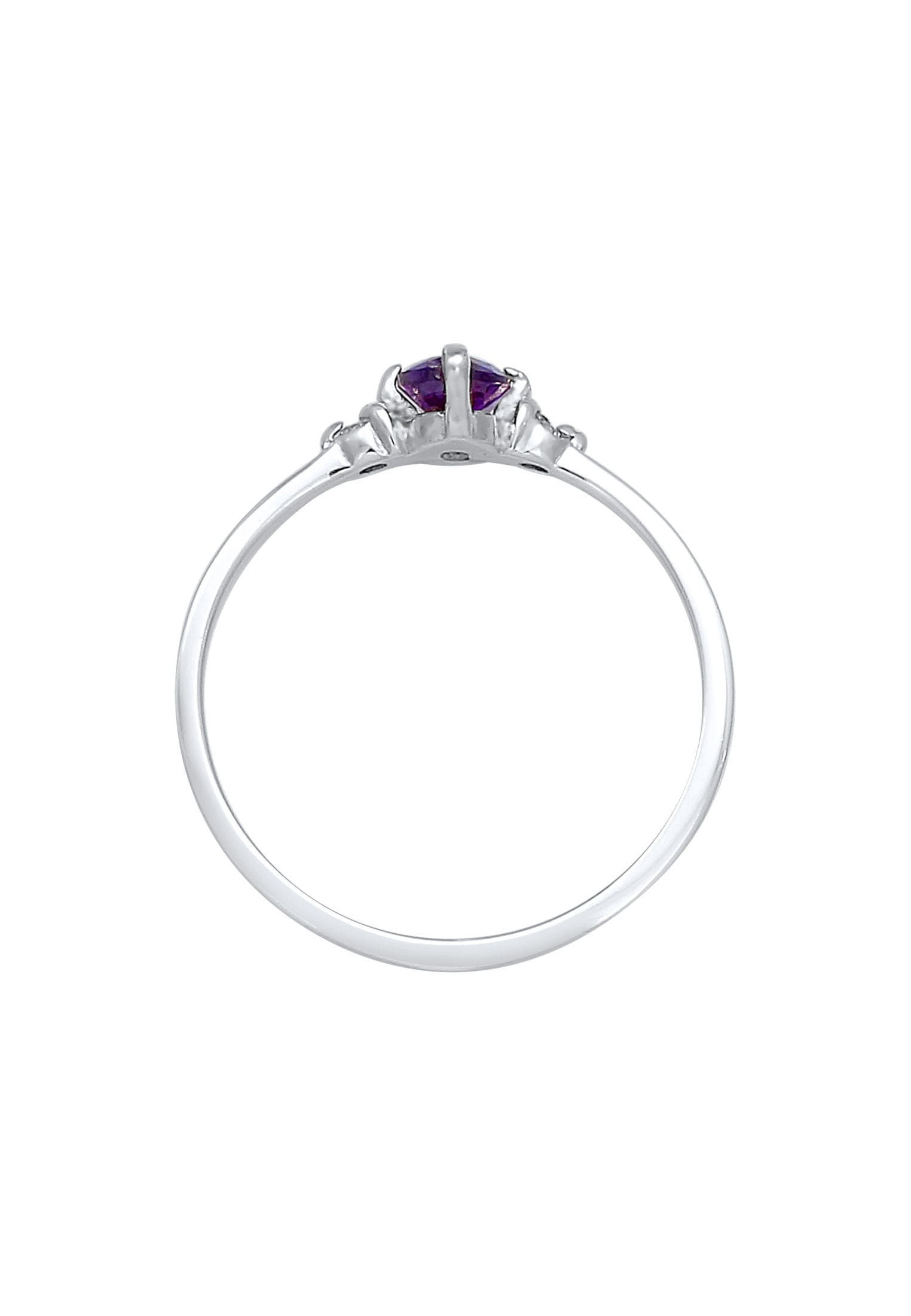 Elli Silberring »Ring Zirkonia Kristalle Violett Verlobung 925er Silber«