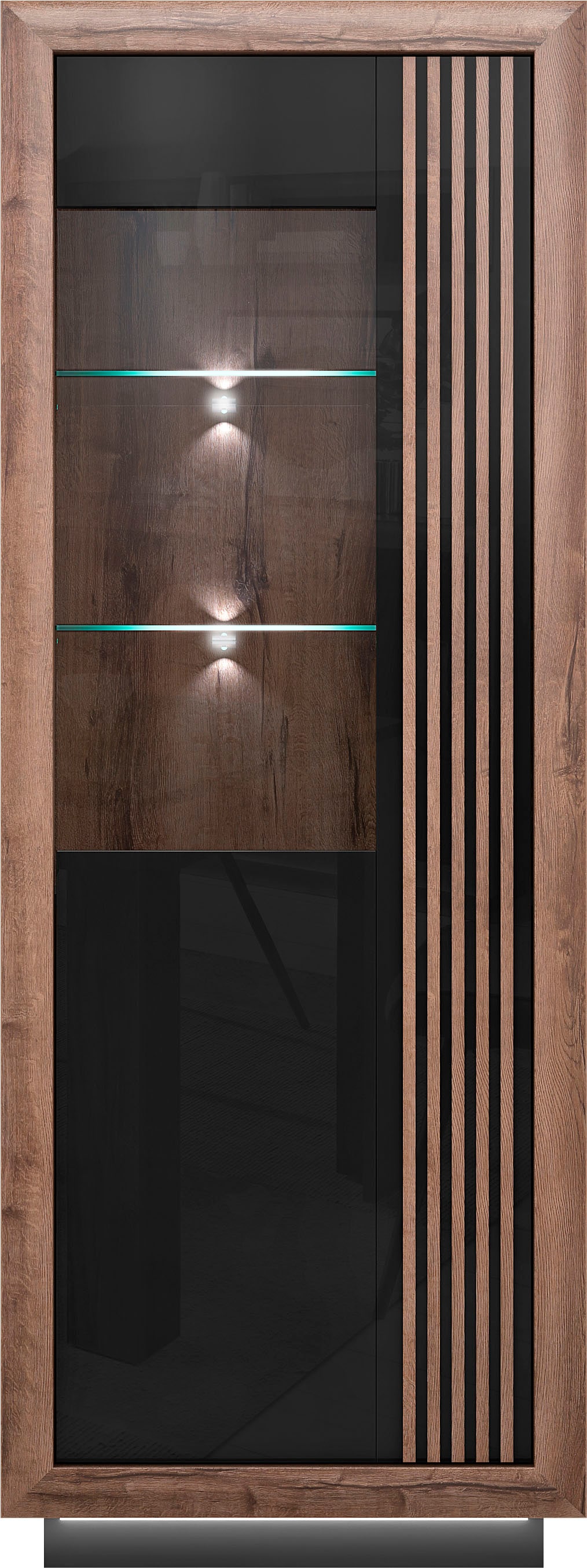 FORTE Highboard »Savona«, Höhe 197 cm, inkl. Lichtleiste im Sockel