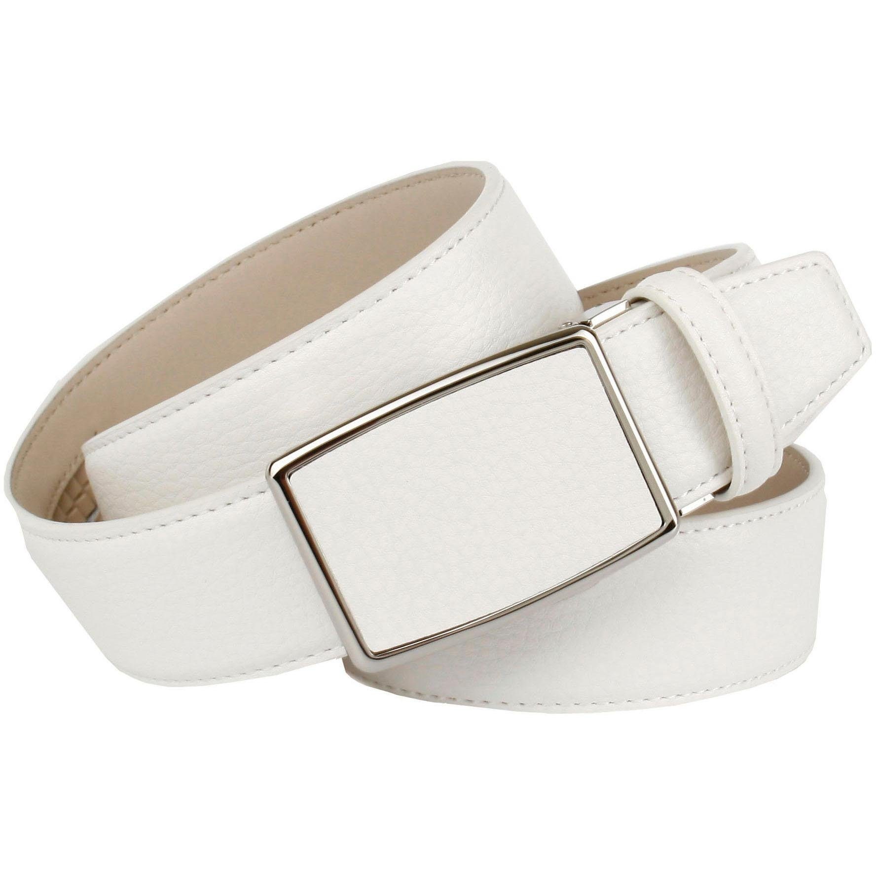 Anthoni Crown Ledergürtel, in weiß für Jeans